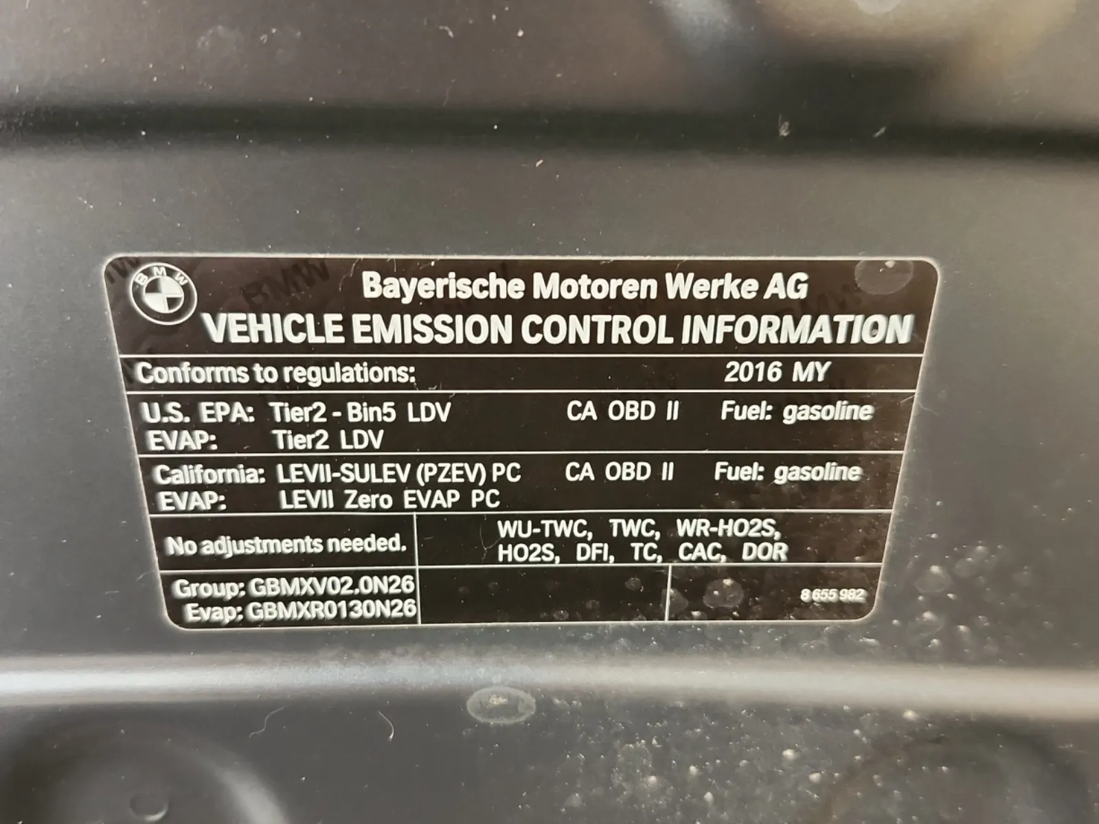 Emission Sticker Photo