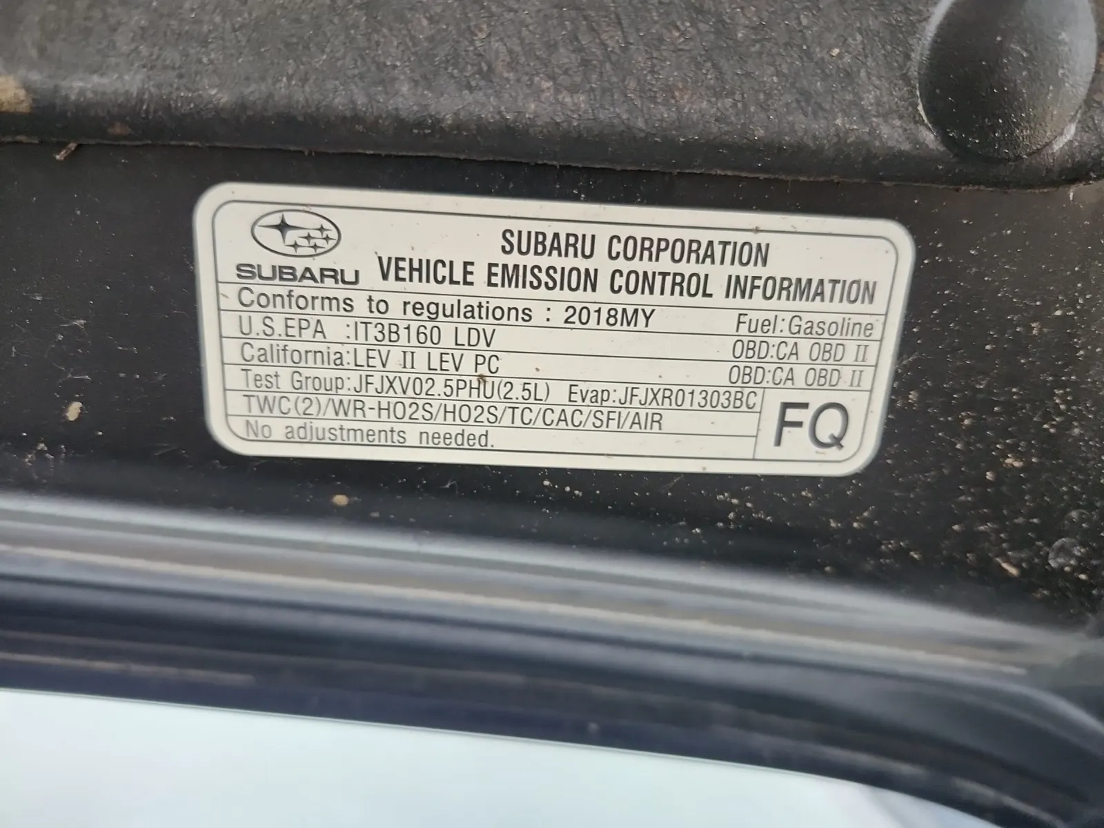 Emission Sticker Photo