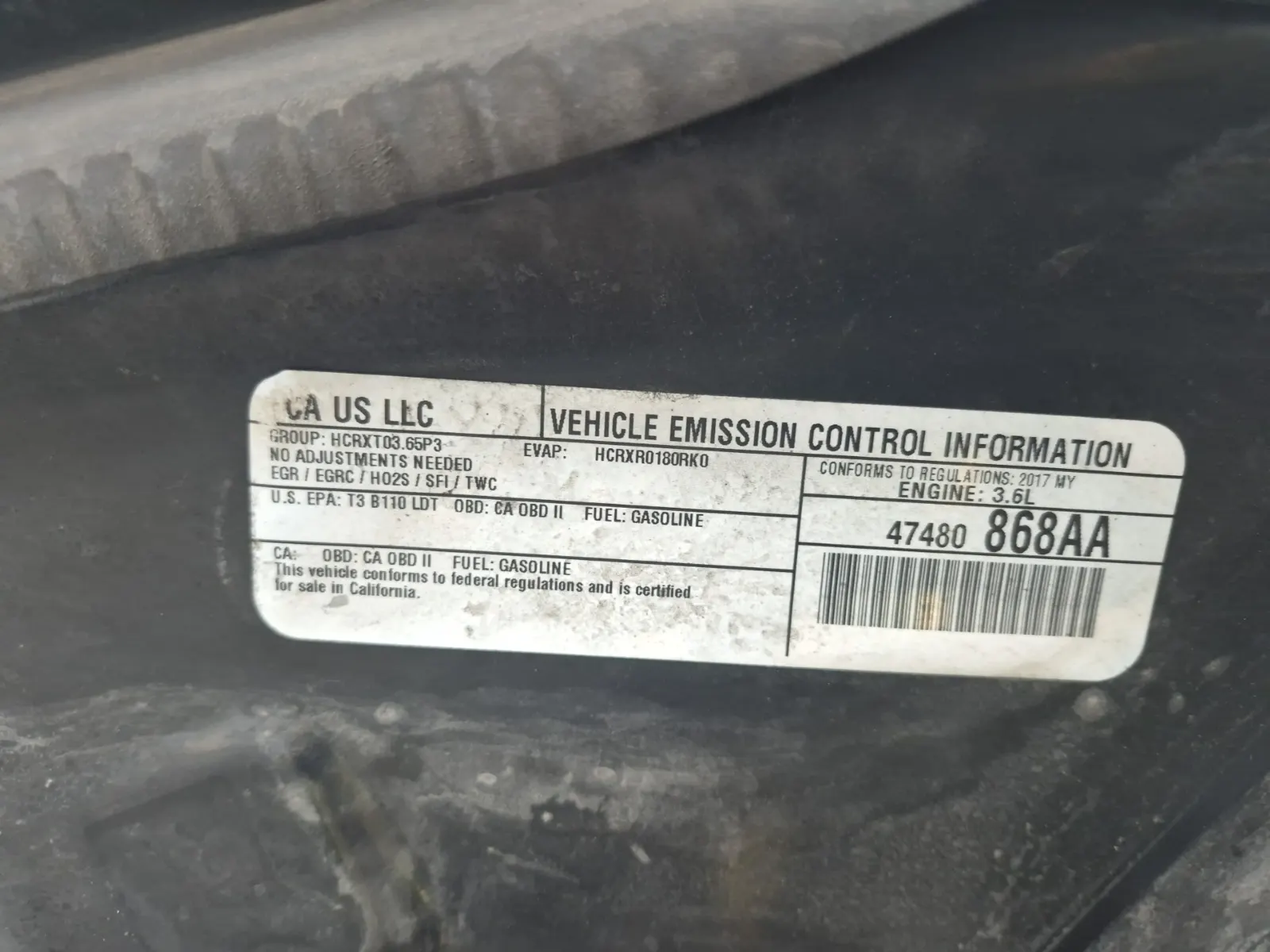 Emission Sticker Photo