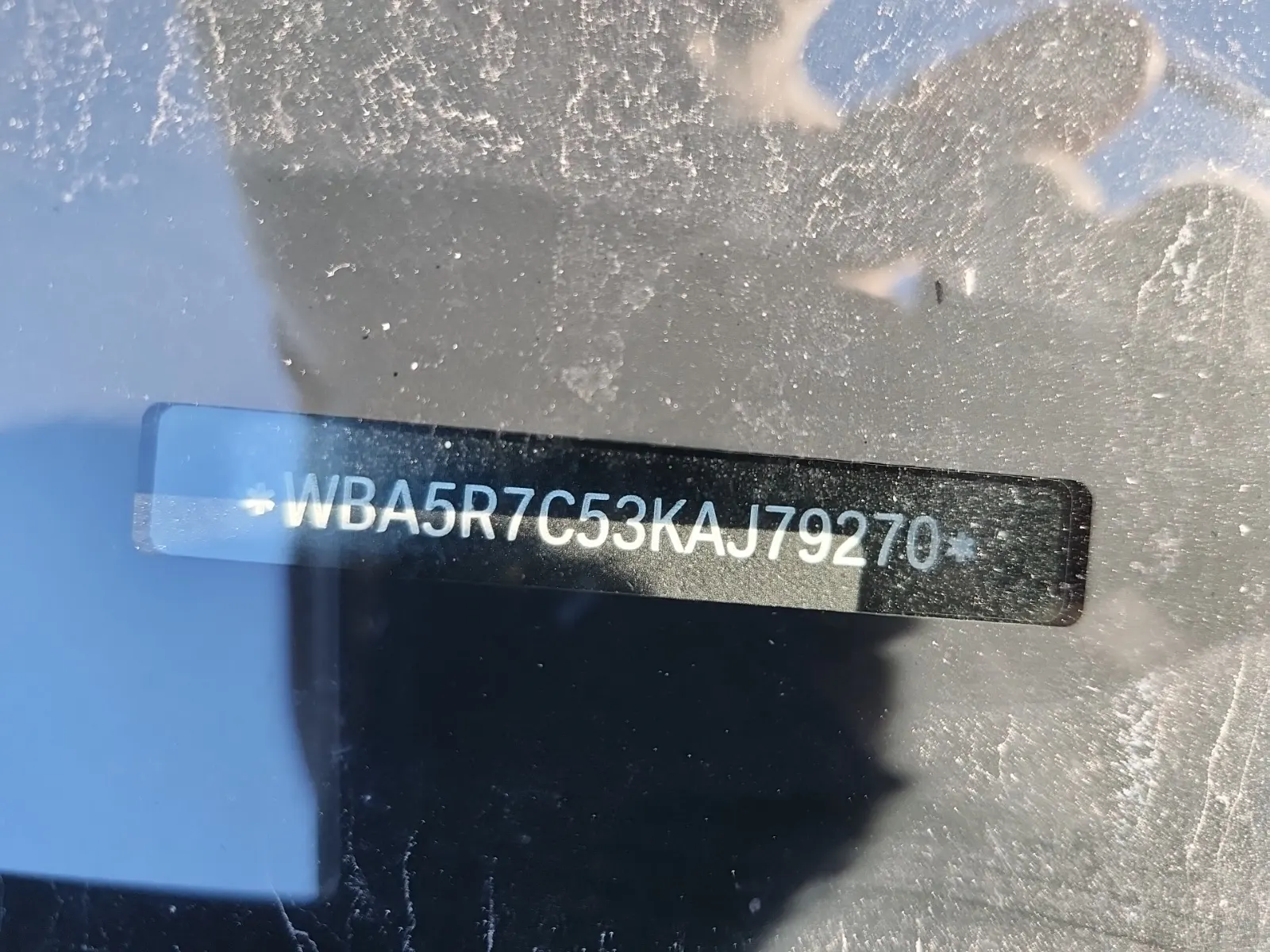 Dash VIN Plate Photo