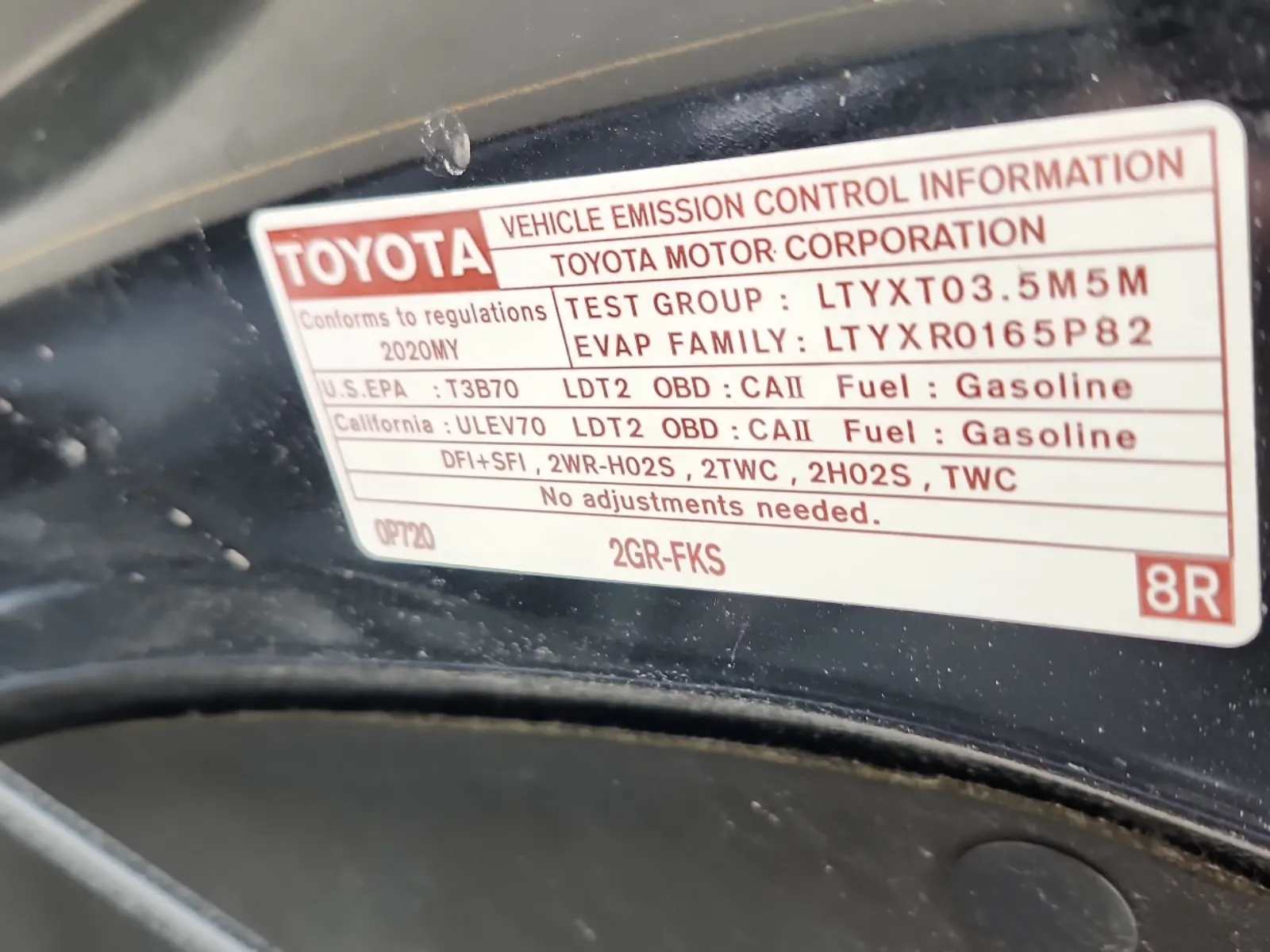 Emission Sticker Photo