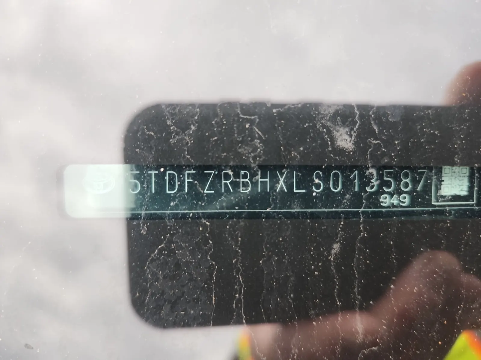 Dash VIN Plate Photo