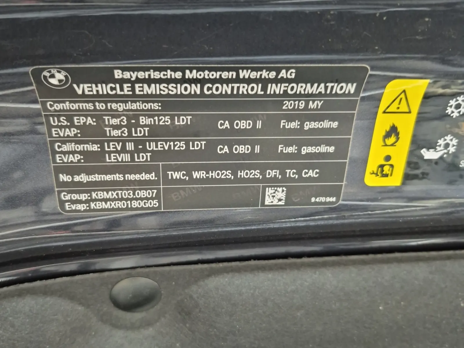 Emission Sticker Photo