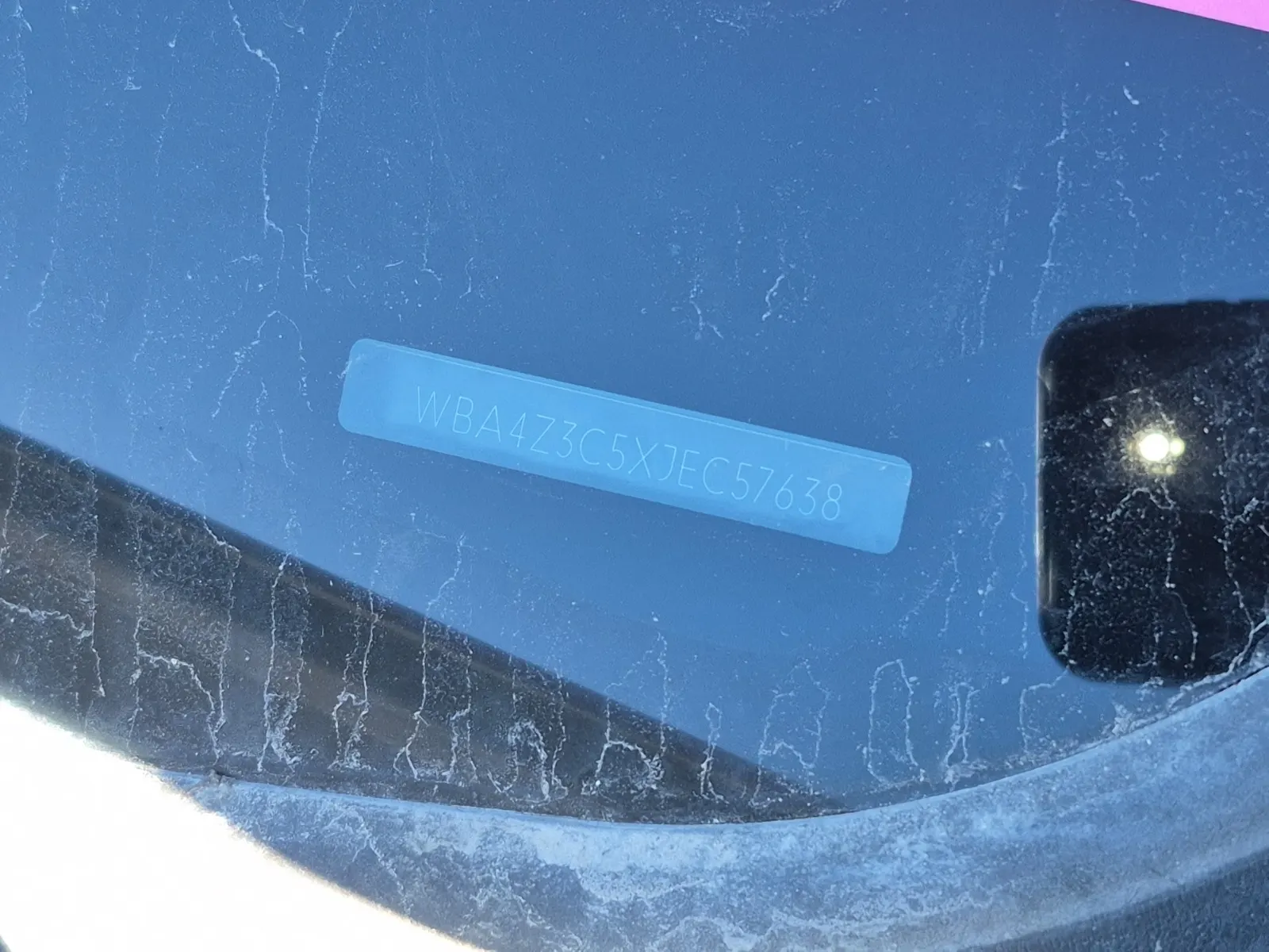Dash VIN Plate Photo