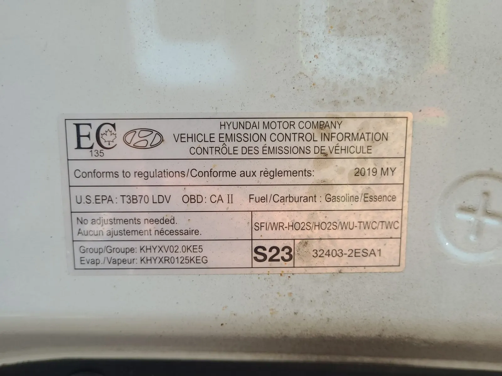 Emission Sticker Photo