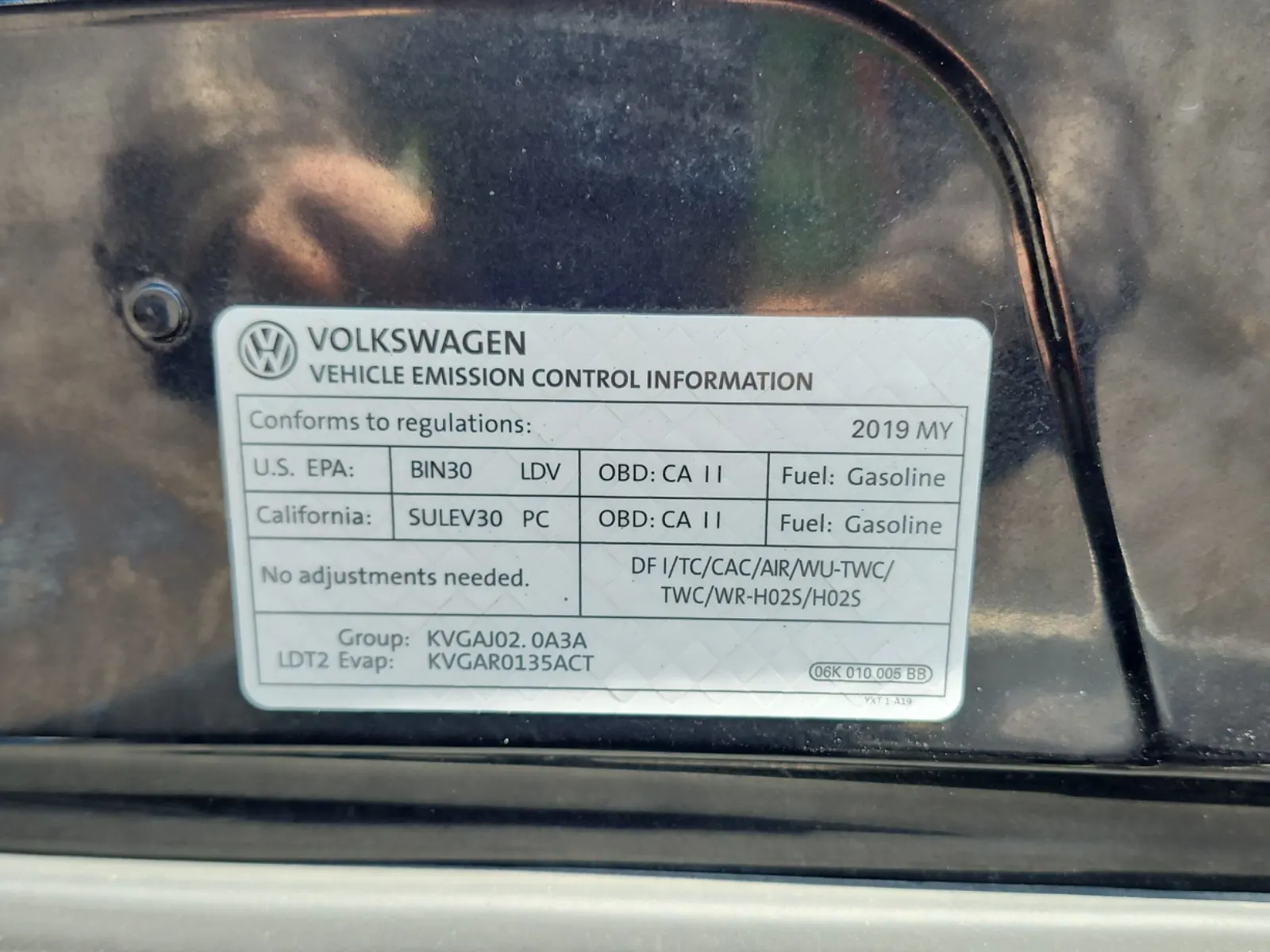 Emission Sticker Photo