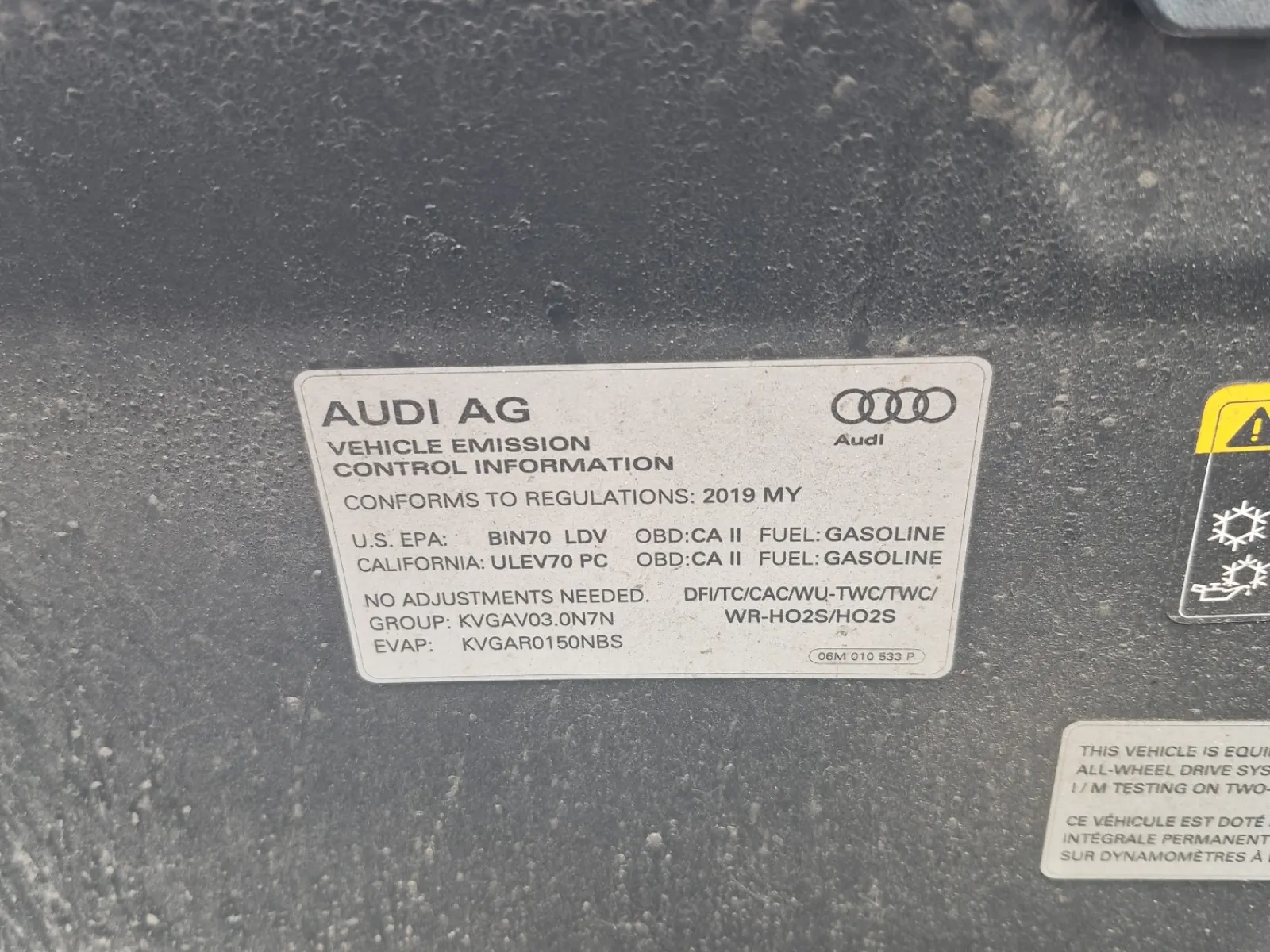 Emission Sticker Photo