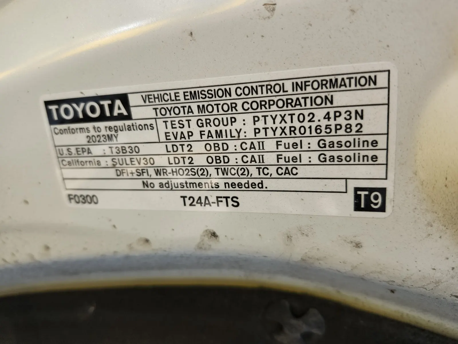 Emission Sticker Photo