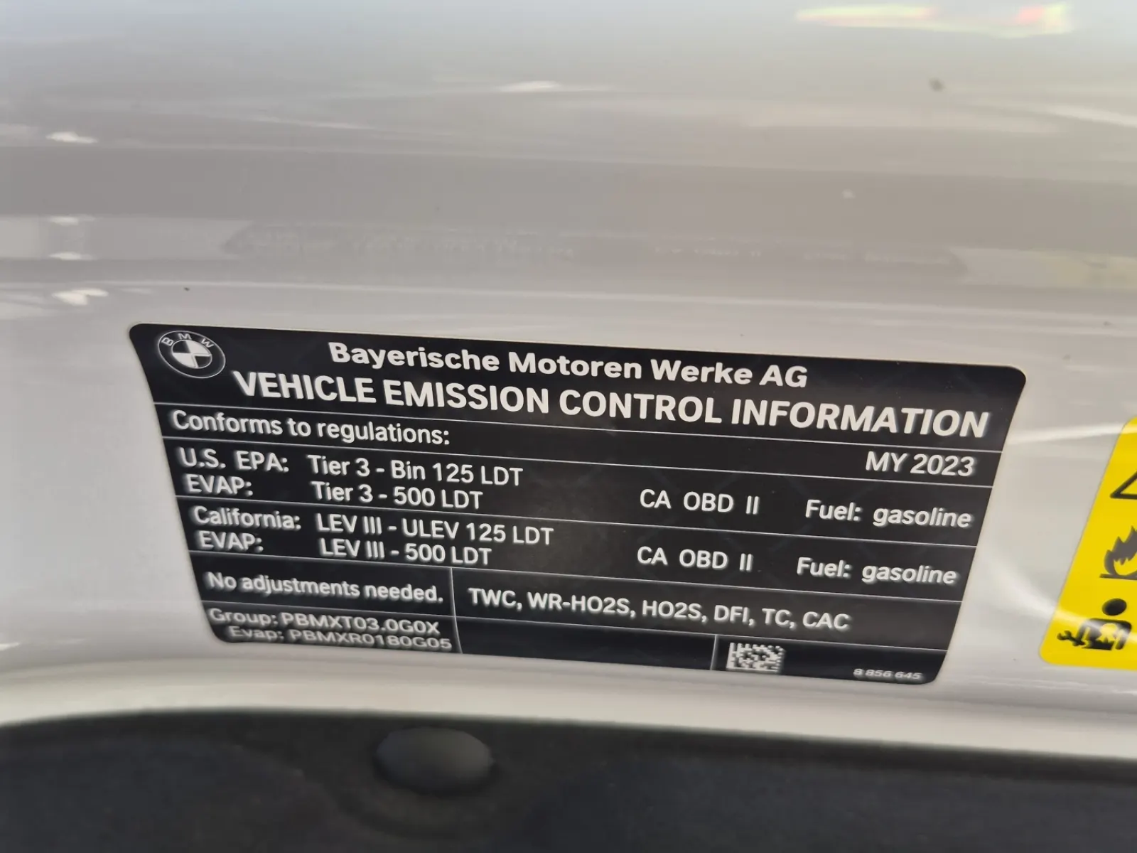 Emission Sticker Photo