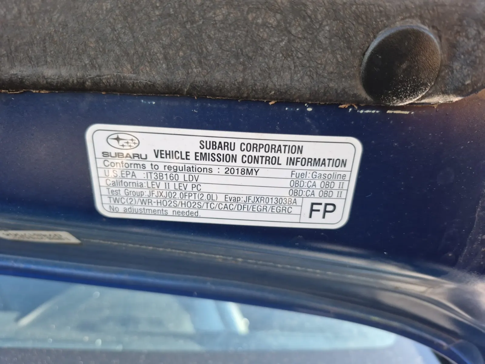 Emission Sticker Photo