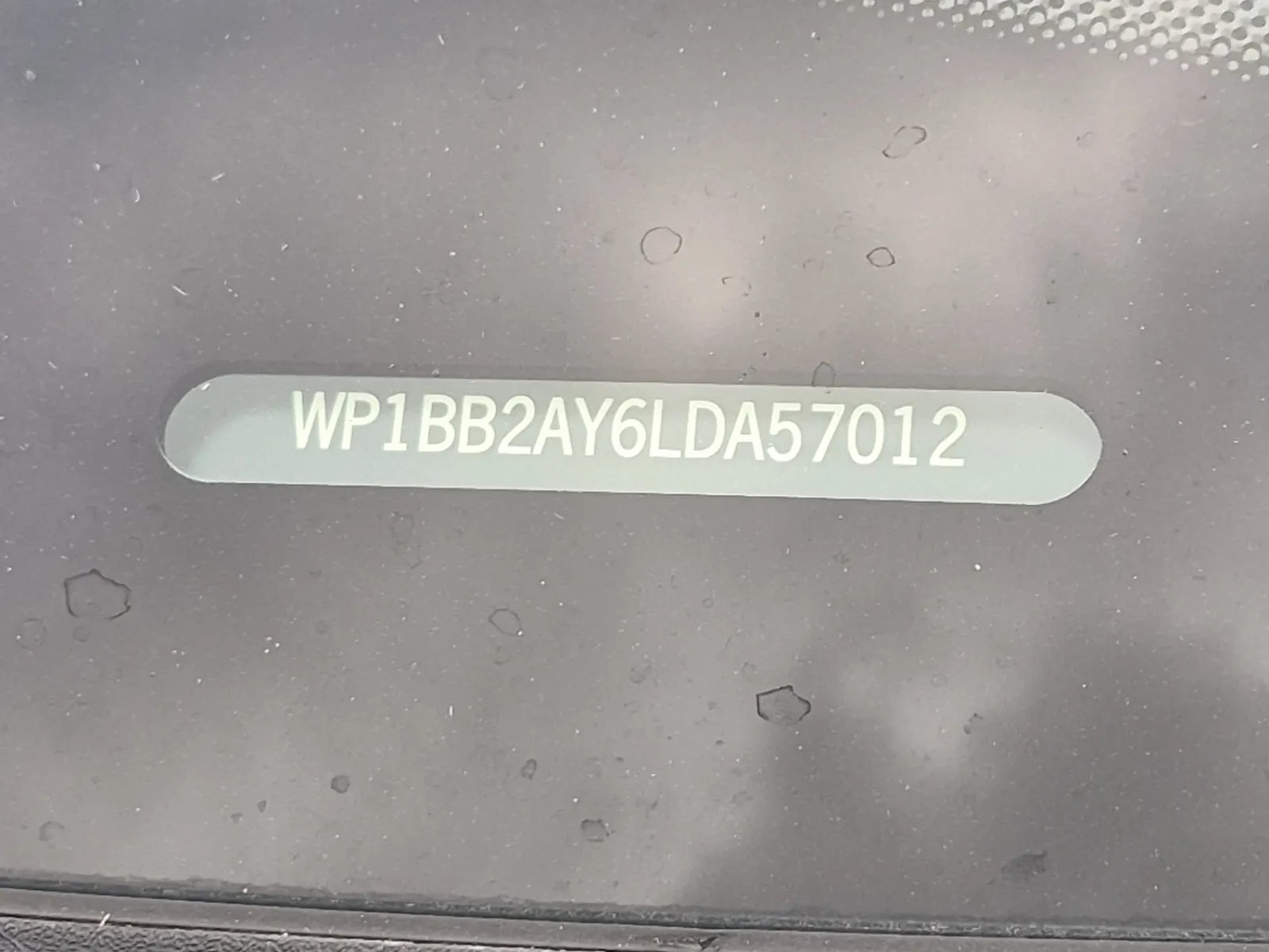 Dash VIN Plate Photo