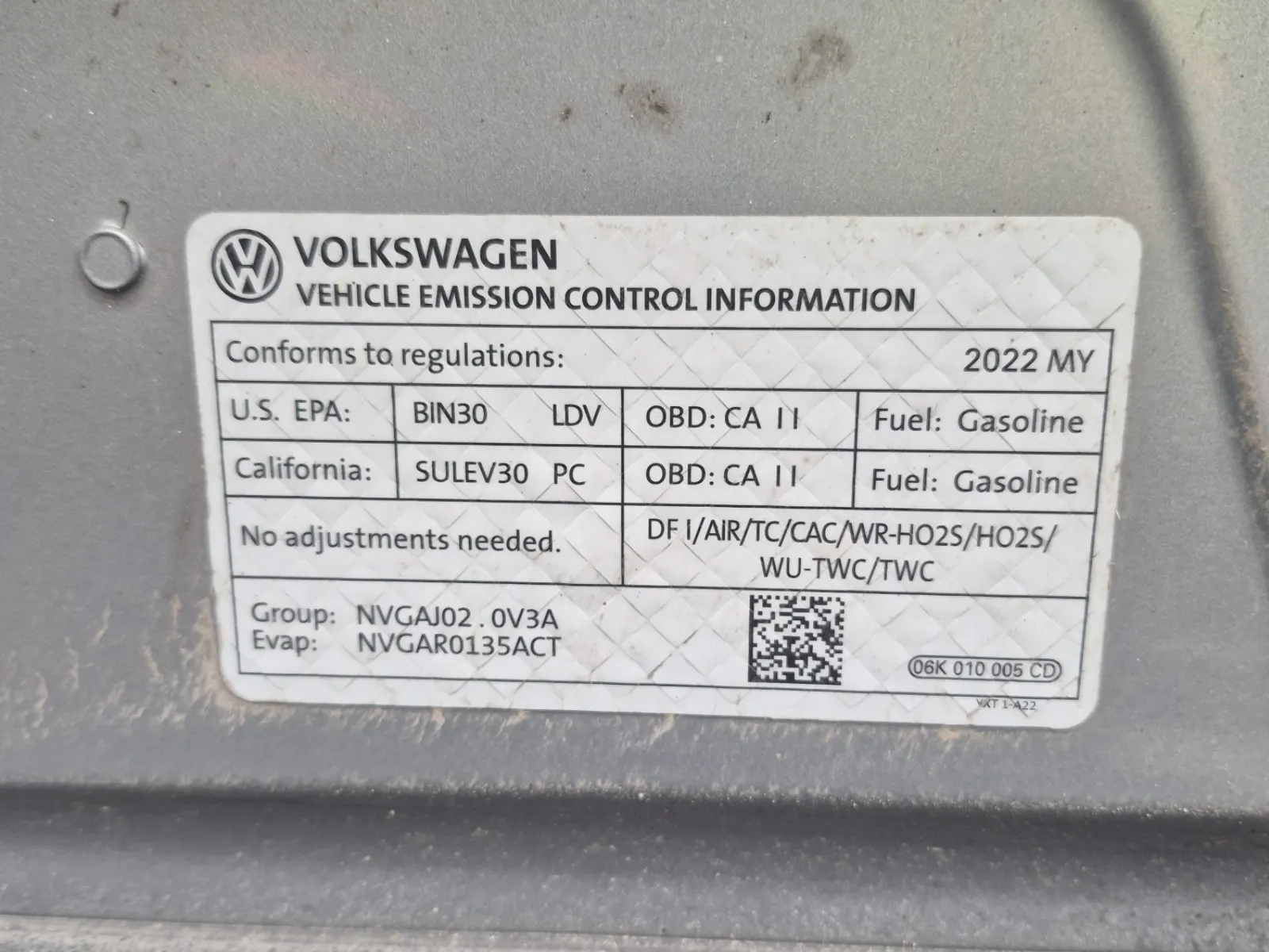 Emission Sticker Photo