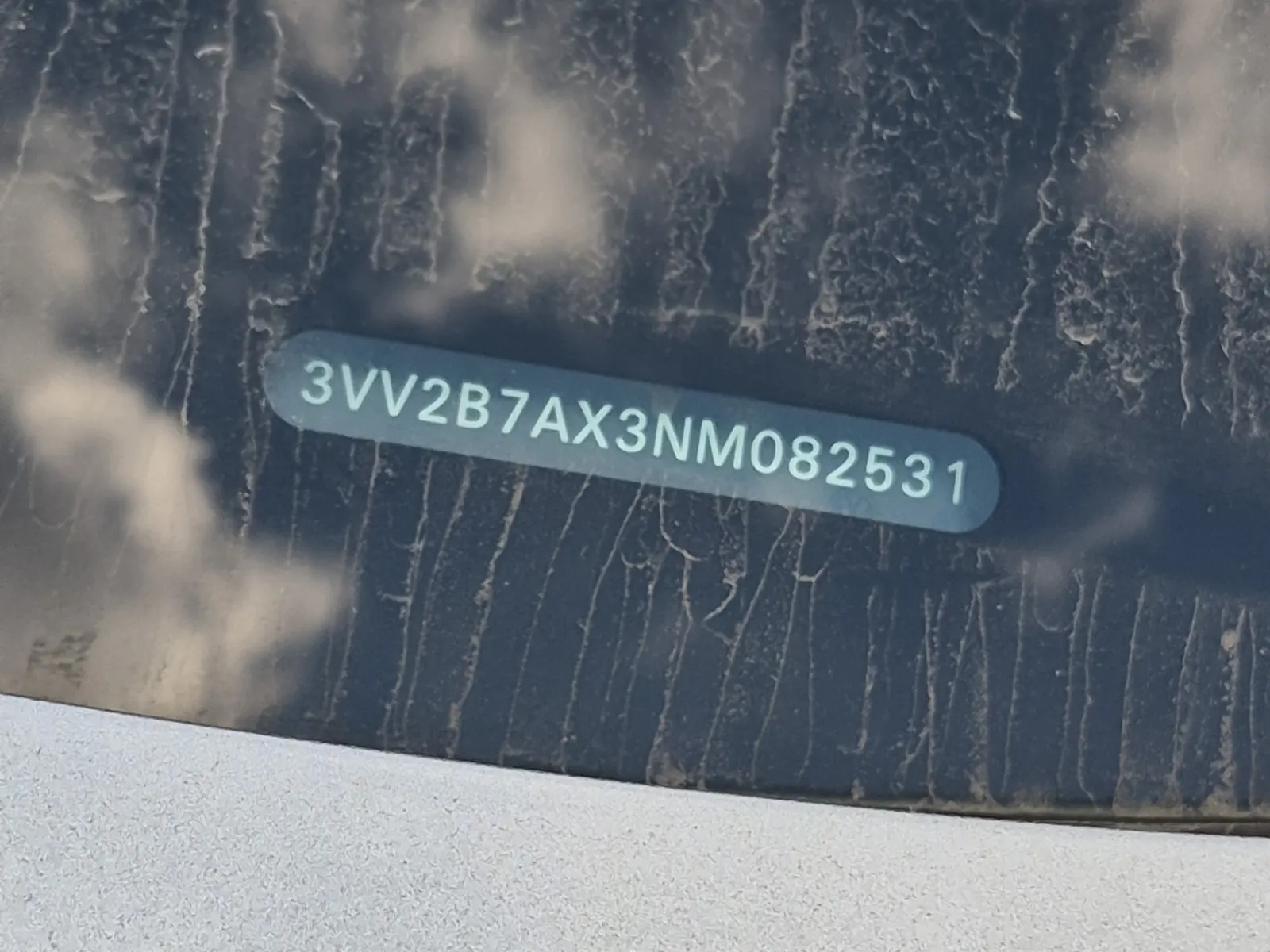 Dash VIN Plate Photo