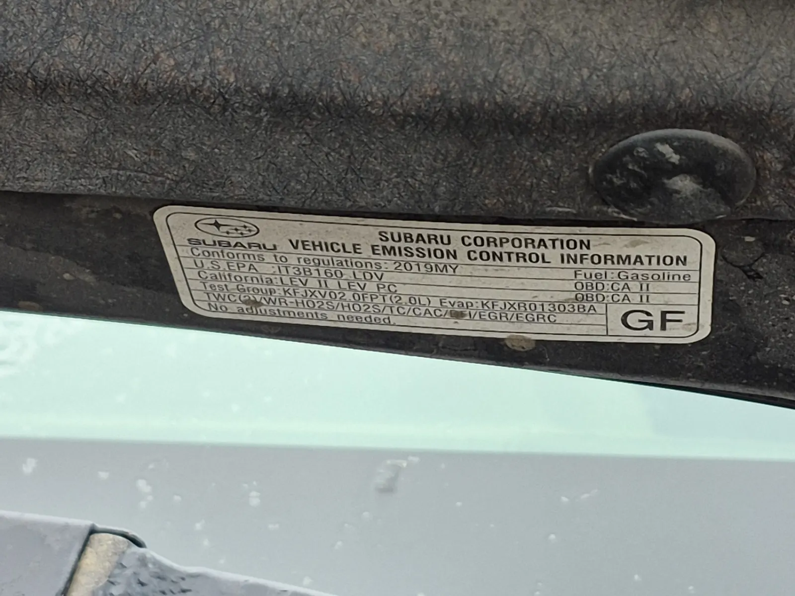 Emission Sticker Photo