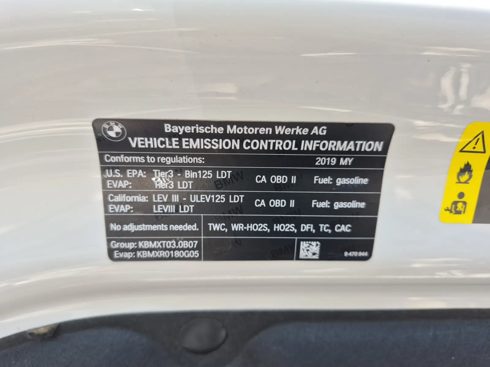 Emission Sticker Photo