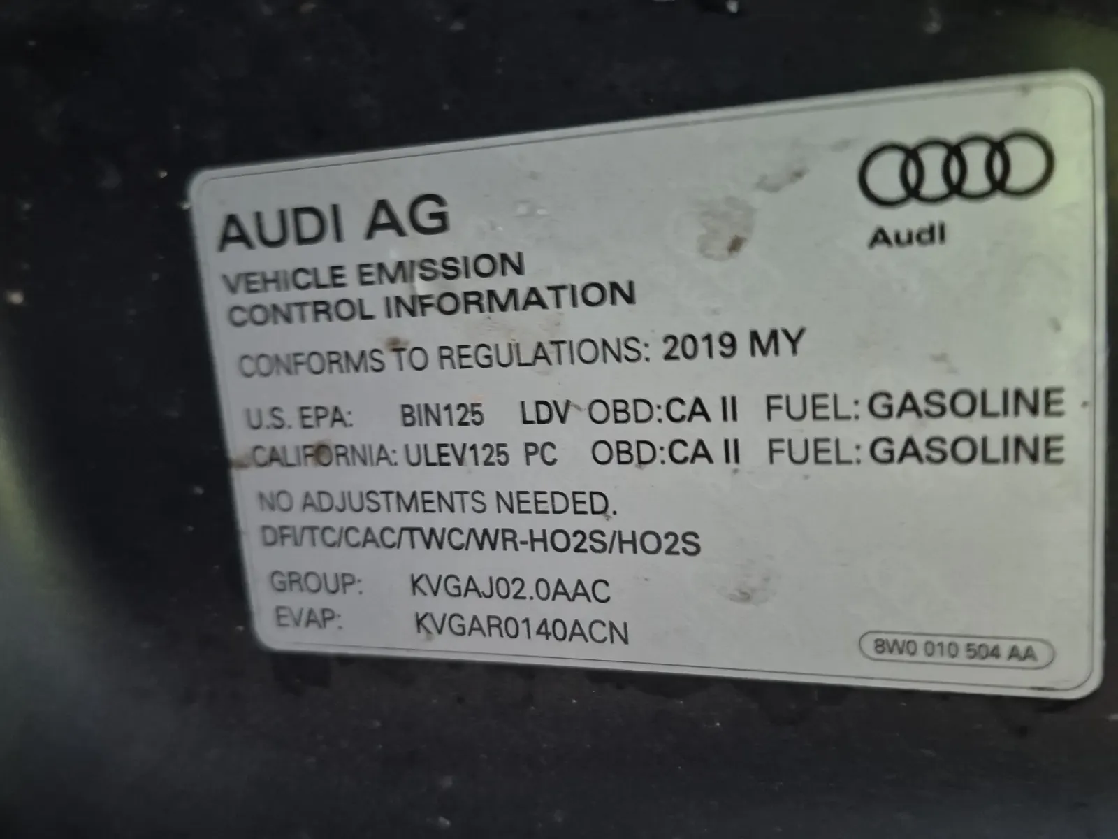 Emission Sticker Photo