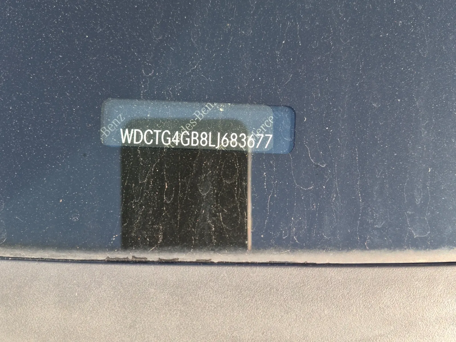 Dash VIN Plate Photo
