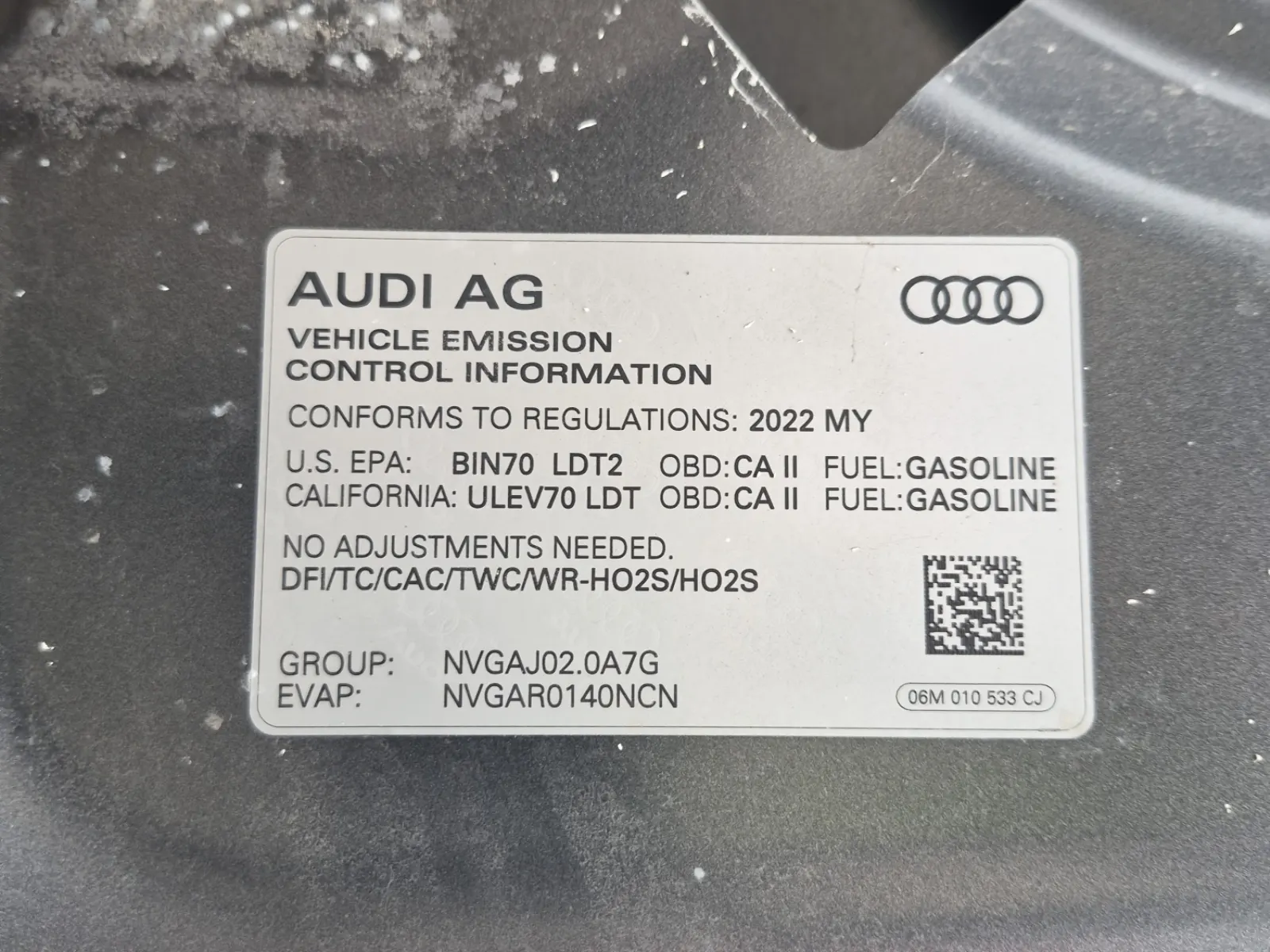 Emission Sticker Photo