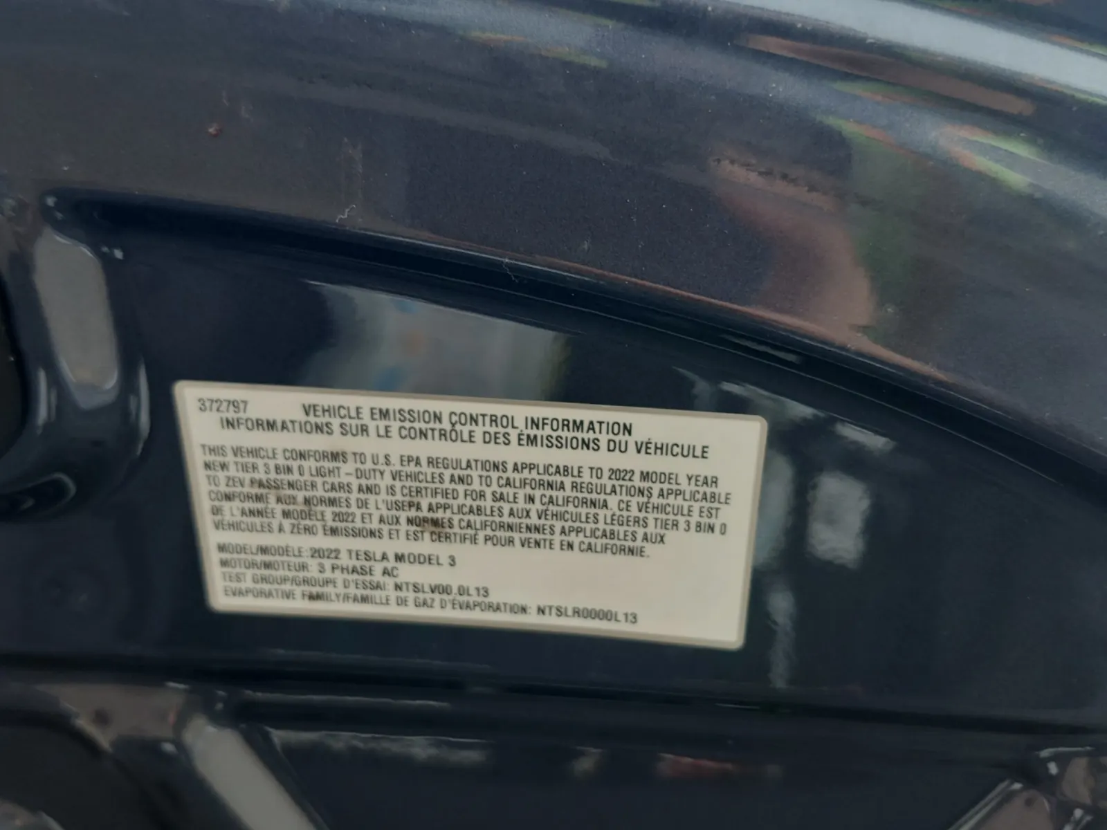 Emission Sticker Photo