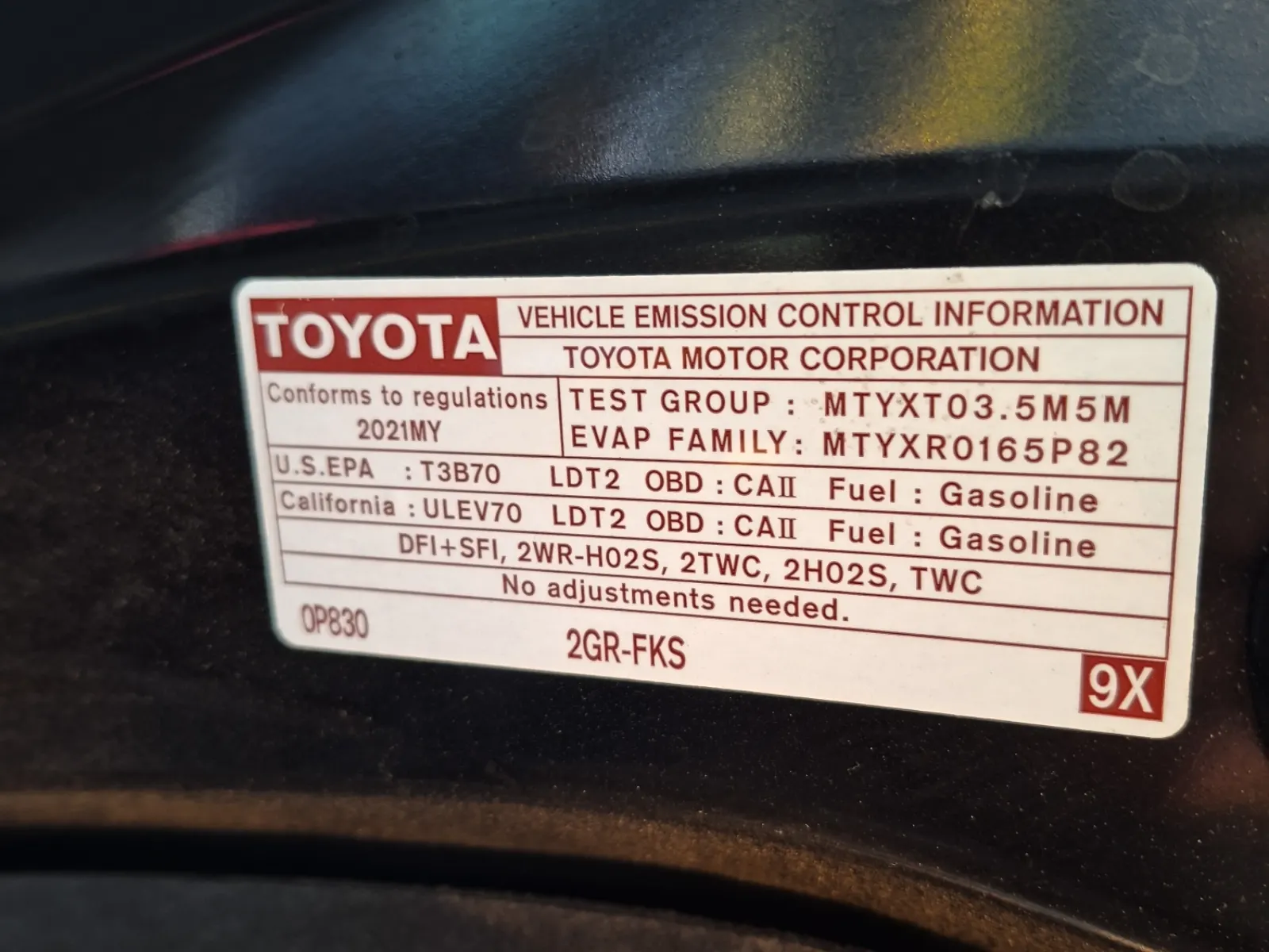 Emission Sticker Photo