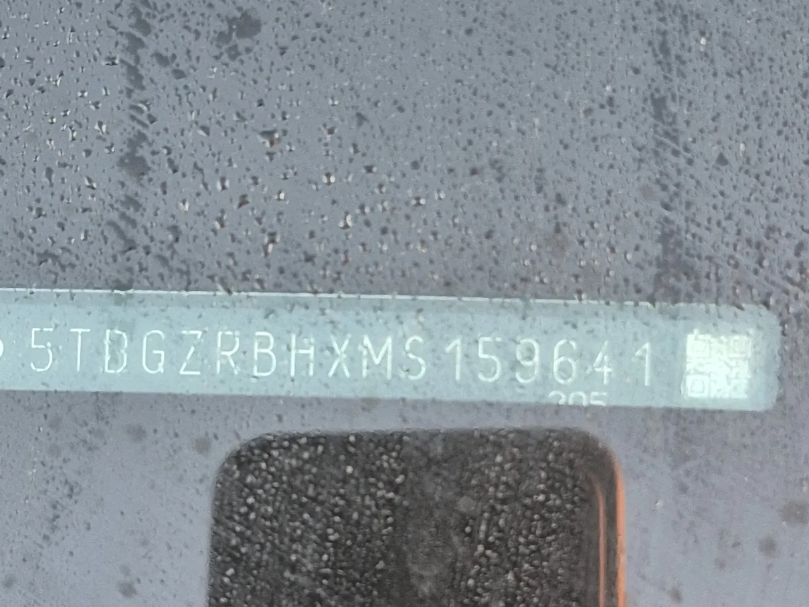Dash VIN Plate Photo