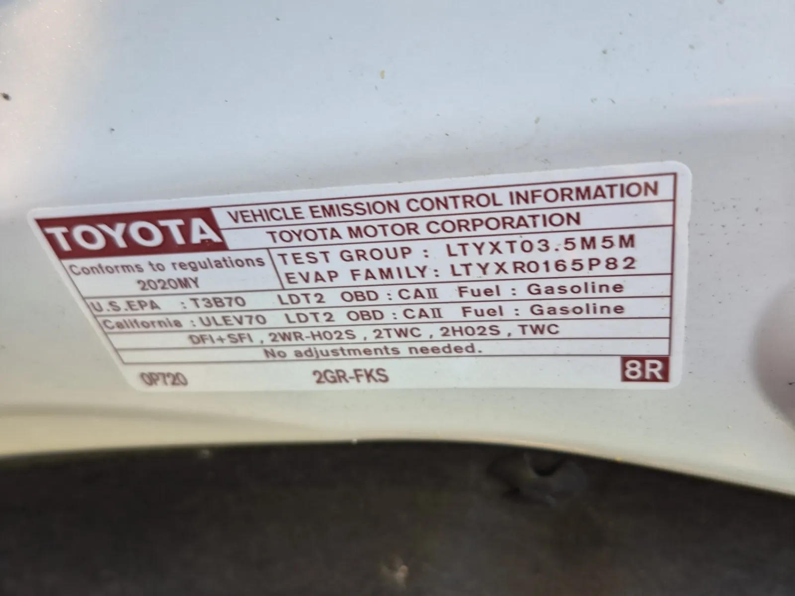 Emission Sticker Photo