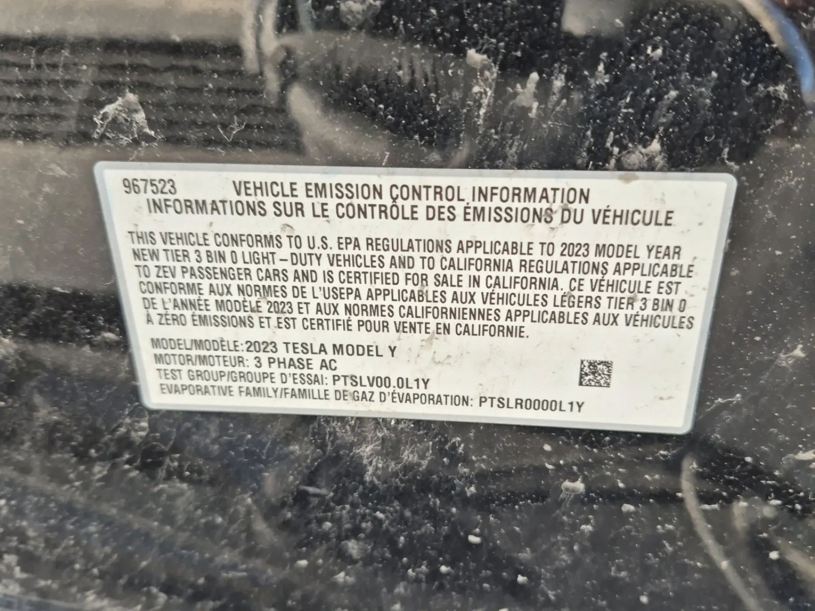 Emission Sticker Photo