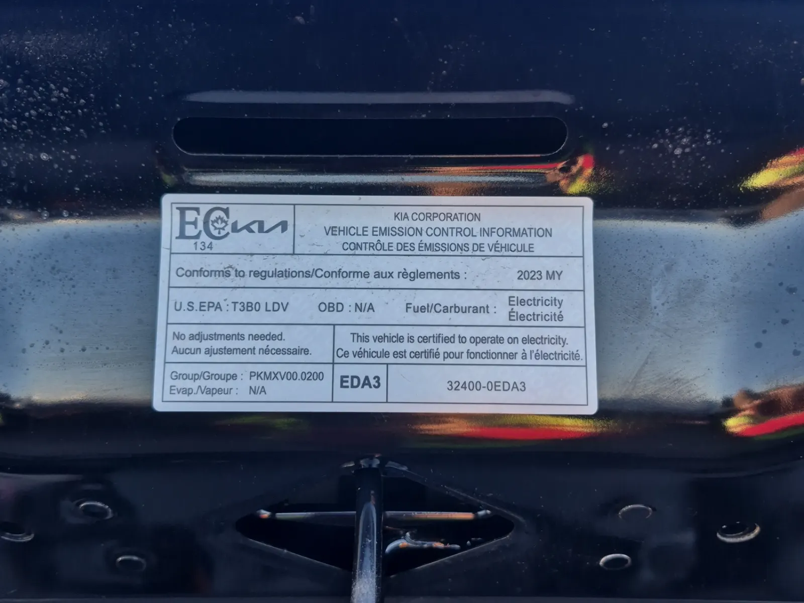 Emission Sticker Photo
