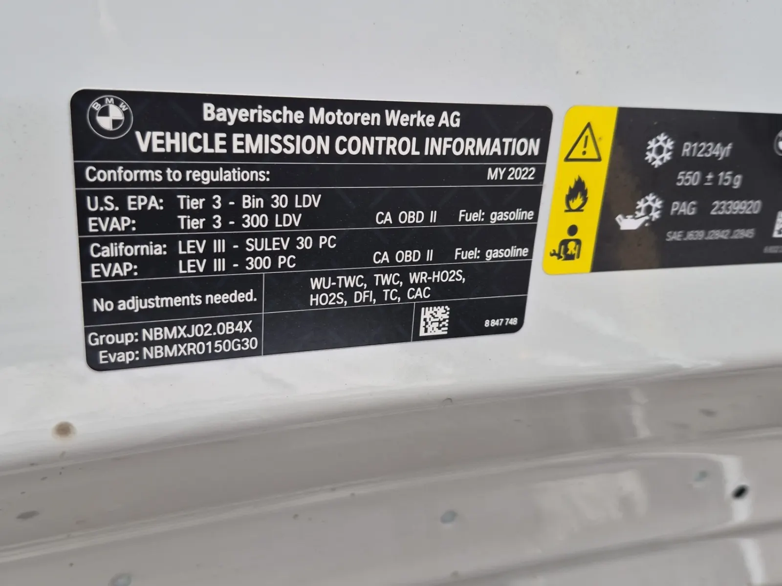 Emission Sticker Photo