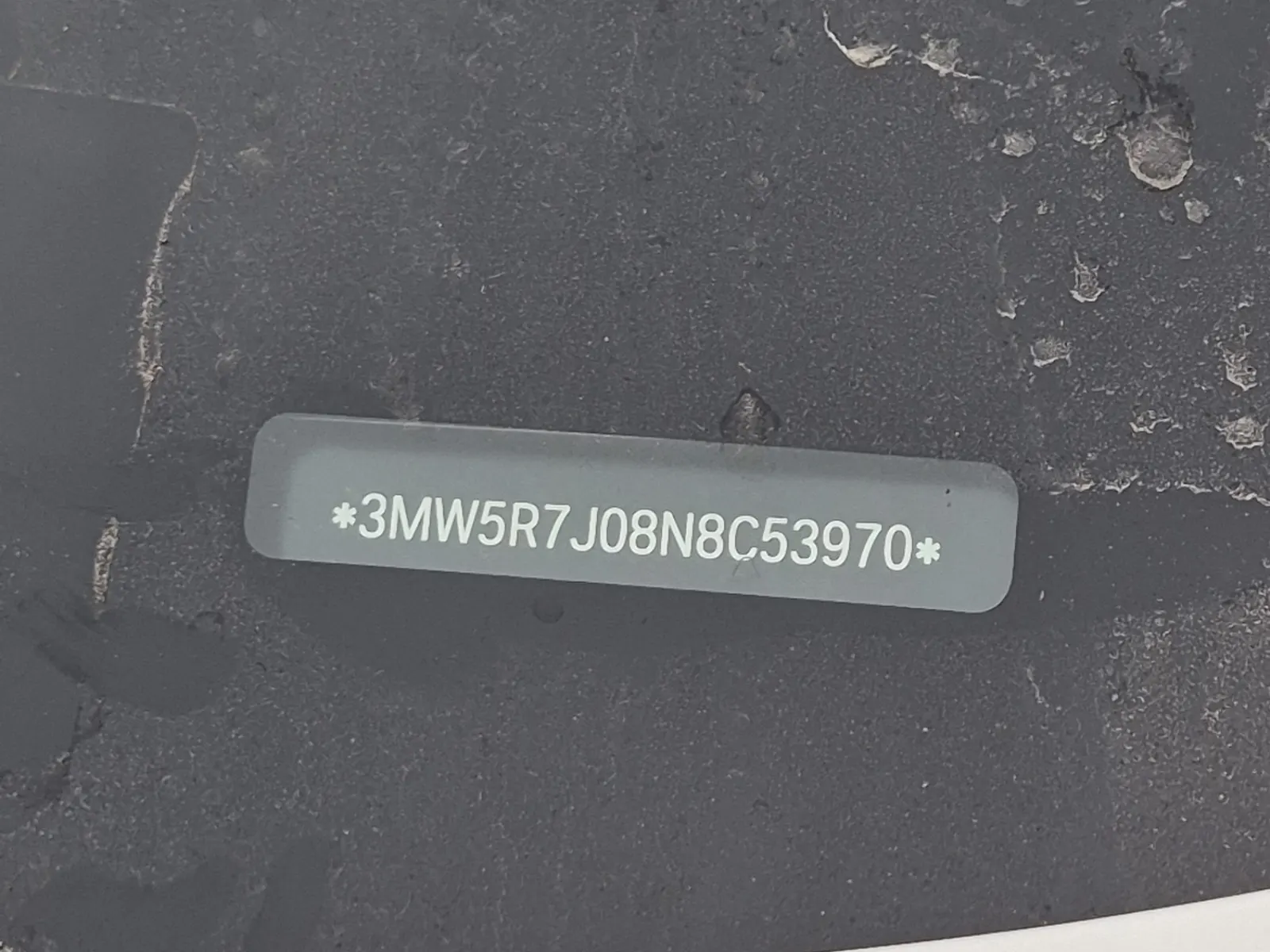 Dash VIN Plate Photo