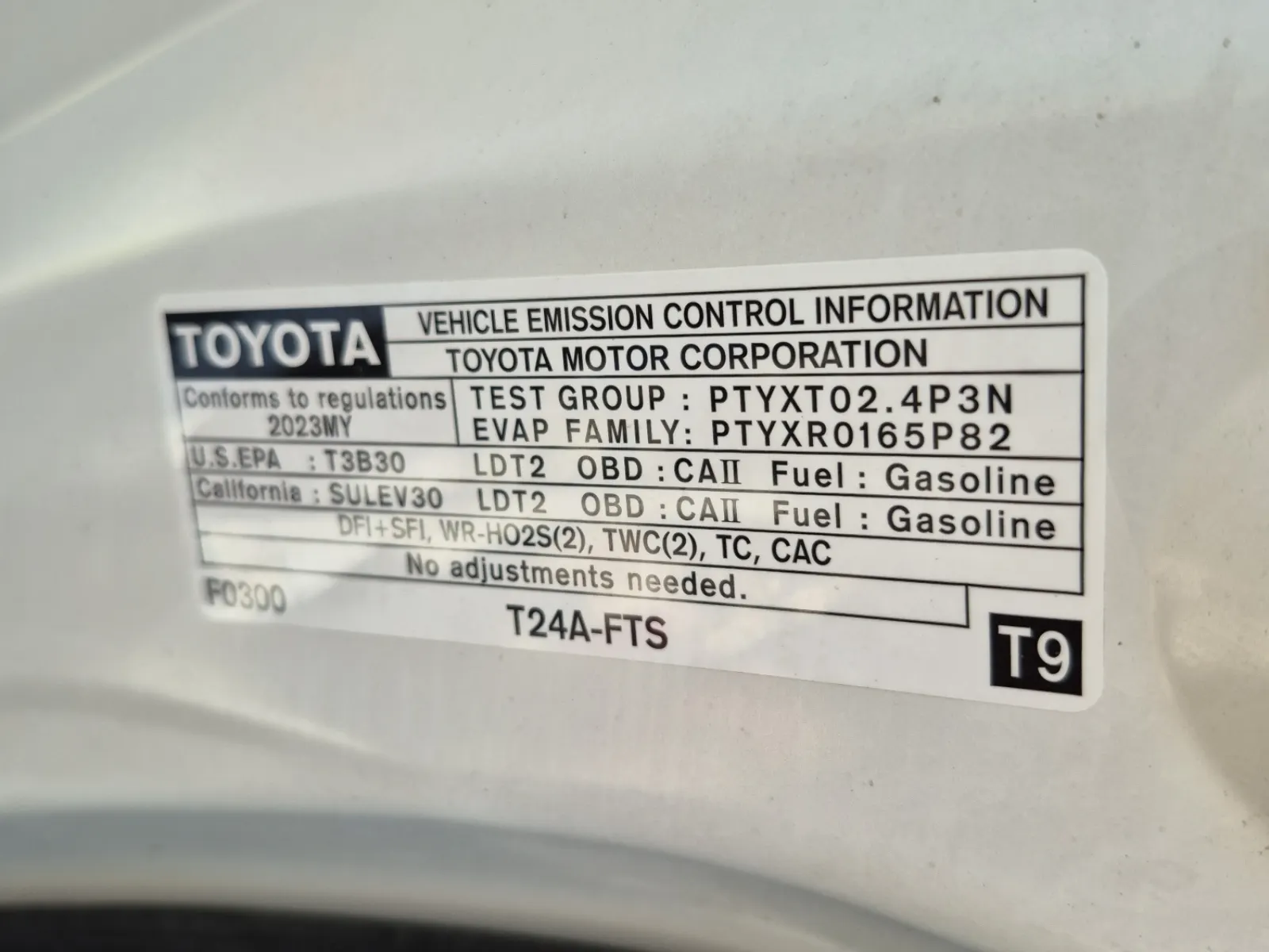 Emission Sticker Photo