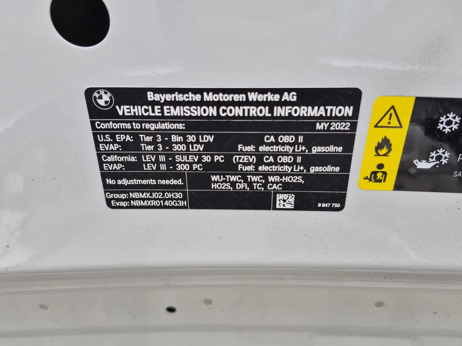 Emission Sticker Photo