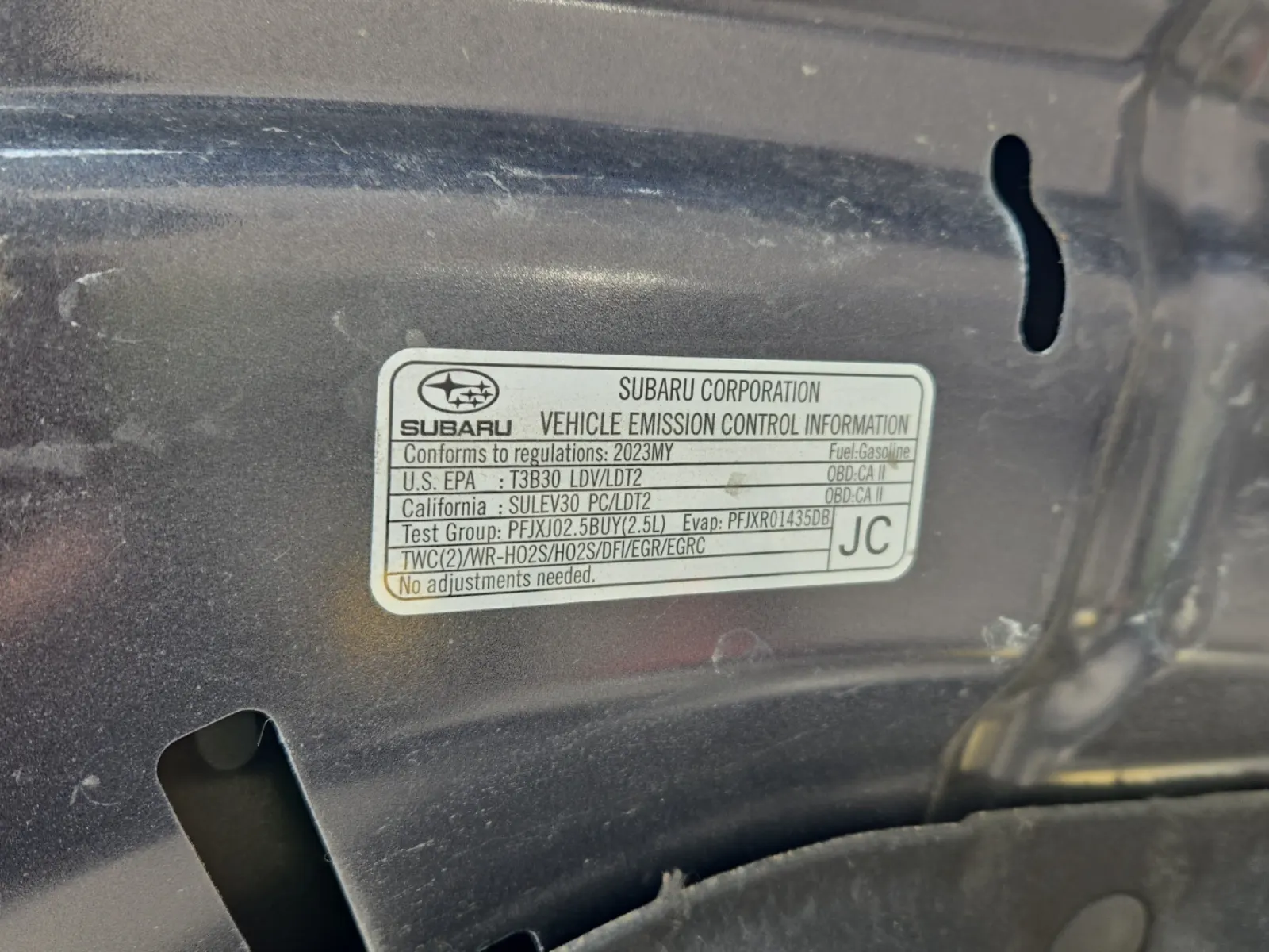 Emission Sticker Photo