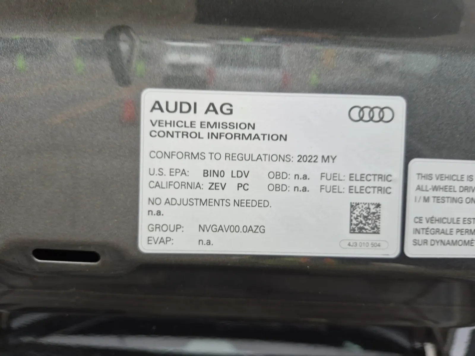 Emission Sticker Photo