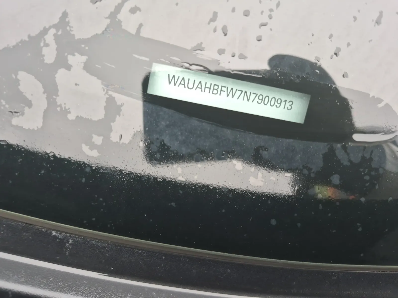 Dash VIN Plate Photo