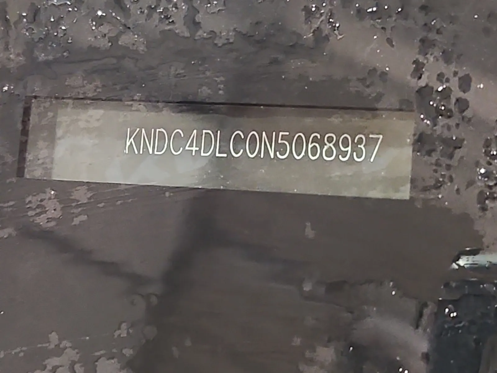 Dash VIN Plate Photo