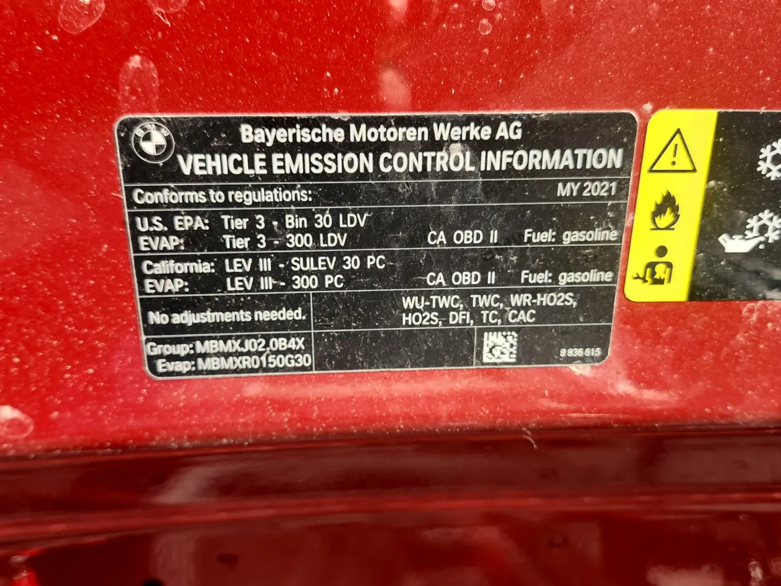 Emission Sticker Photo