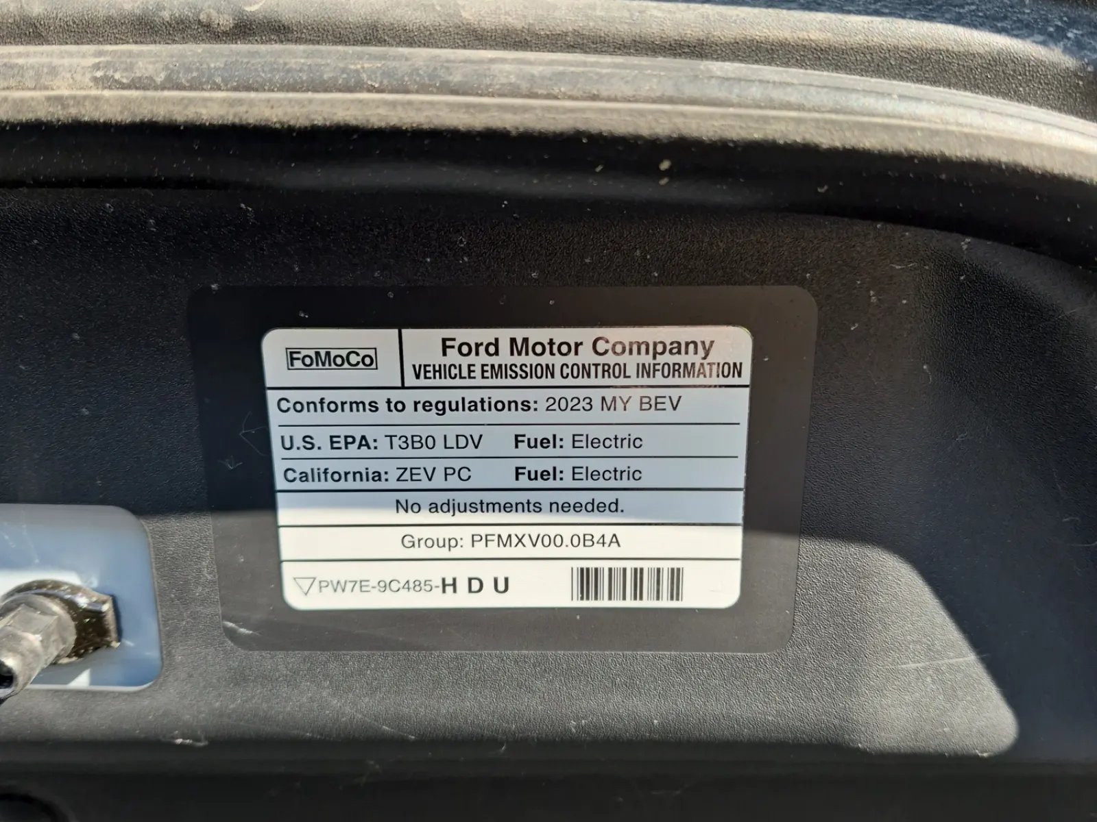 Emission Sticker Photo