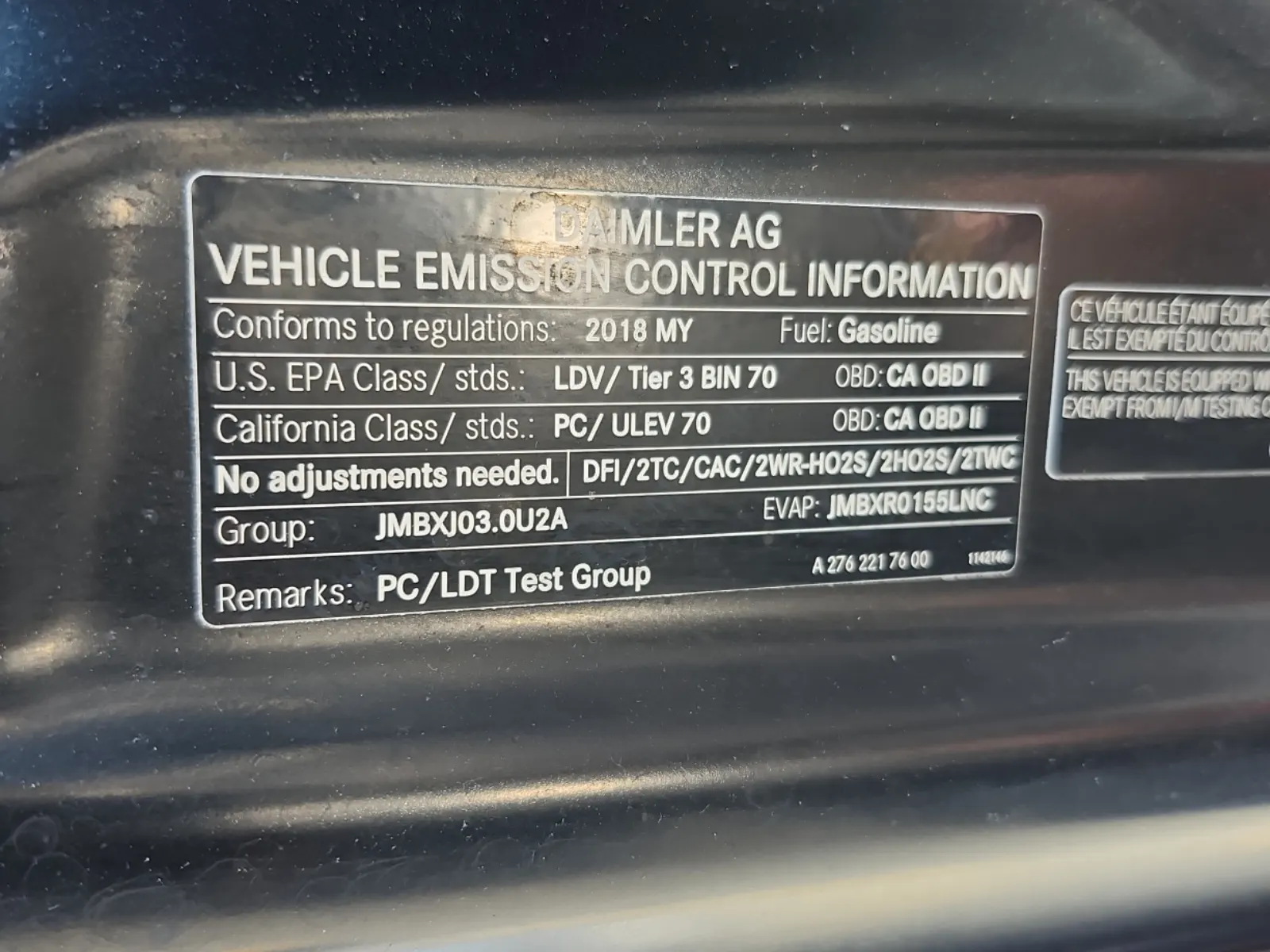 Emission Sticker Photo