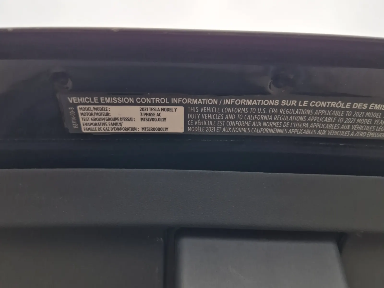 Emission Sticker Photo