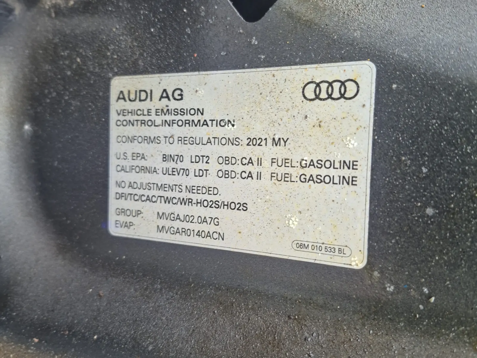 Emission Sticker Photo