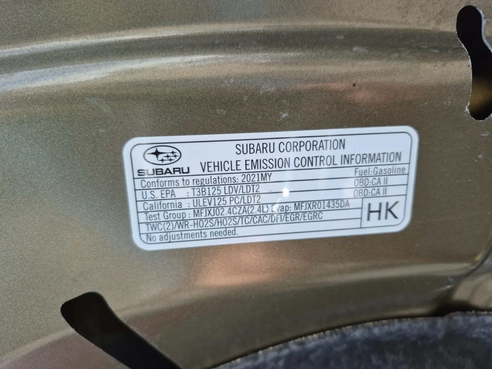 Emission Sticker Photo