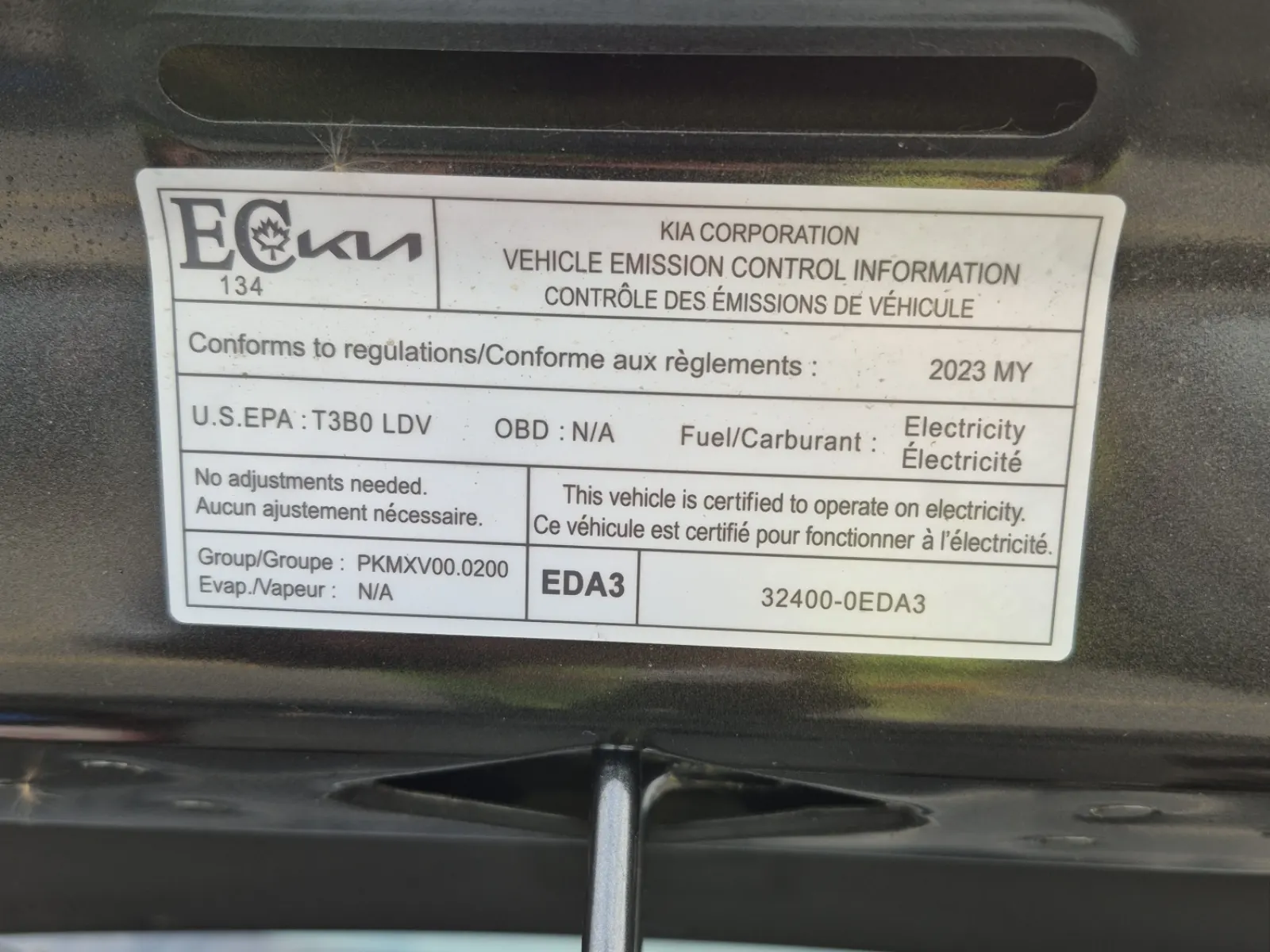 Emission Sticker Photo