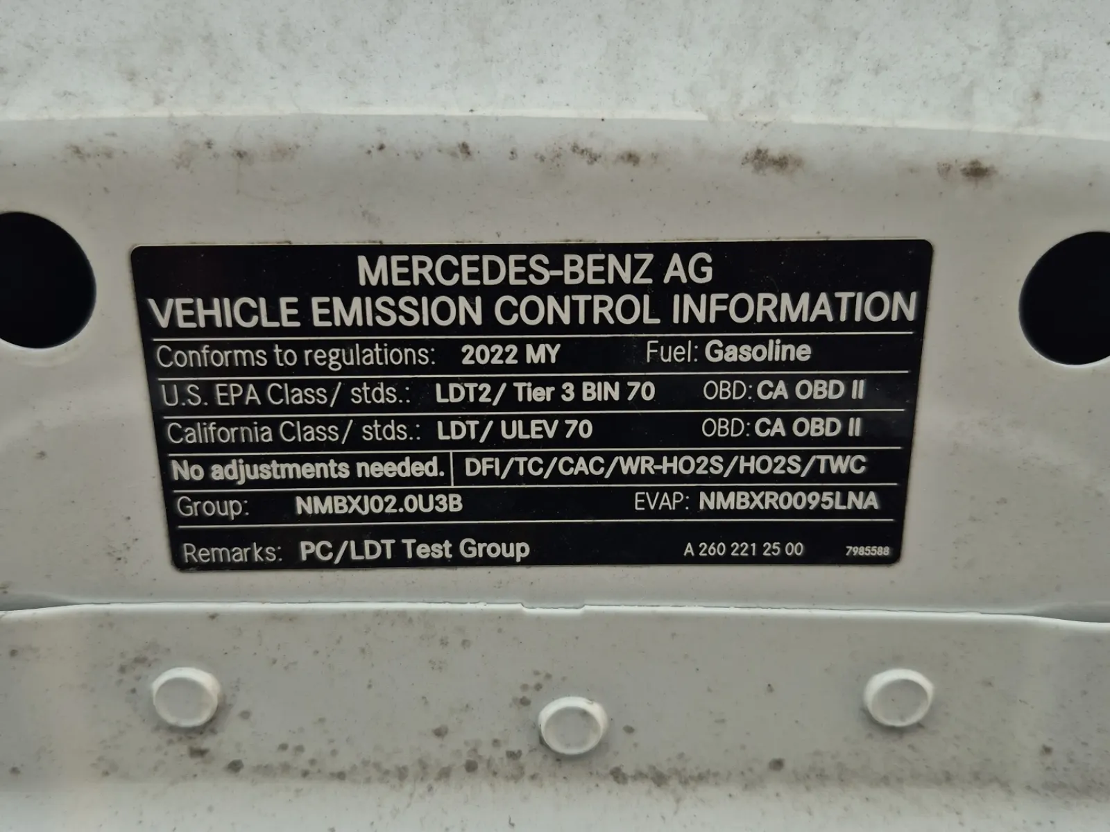 Emission Sticker Photo