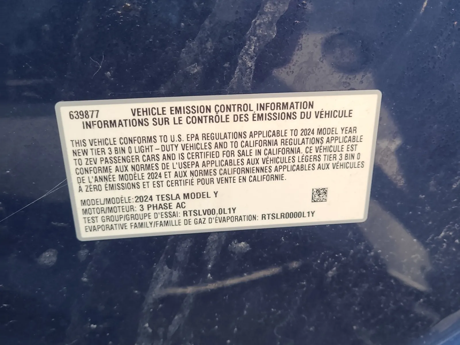Emission Sticker Photo