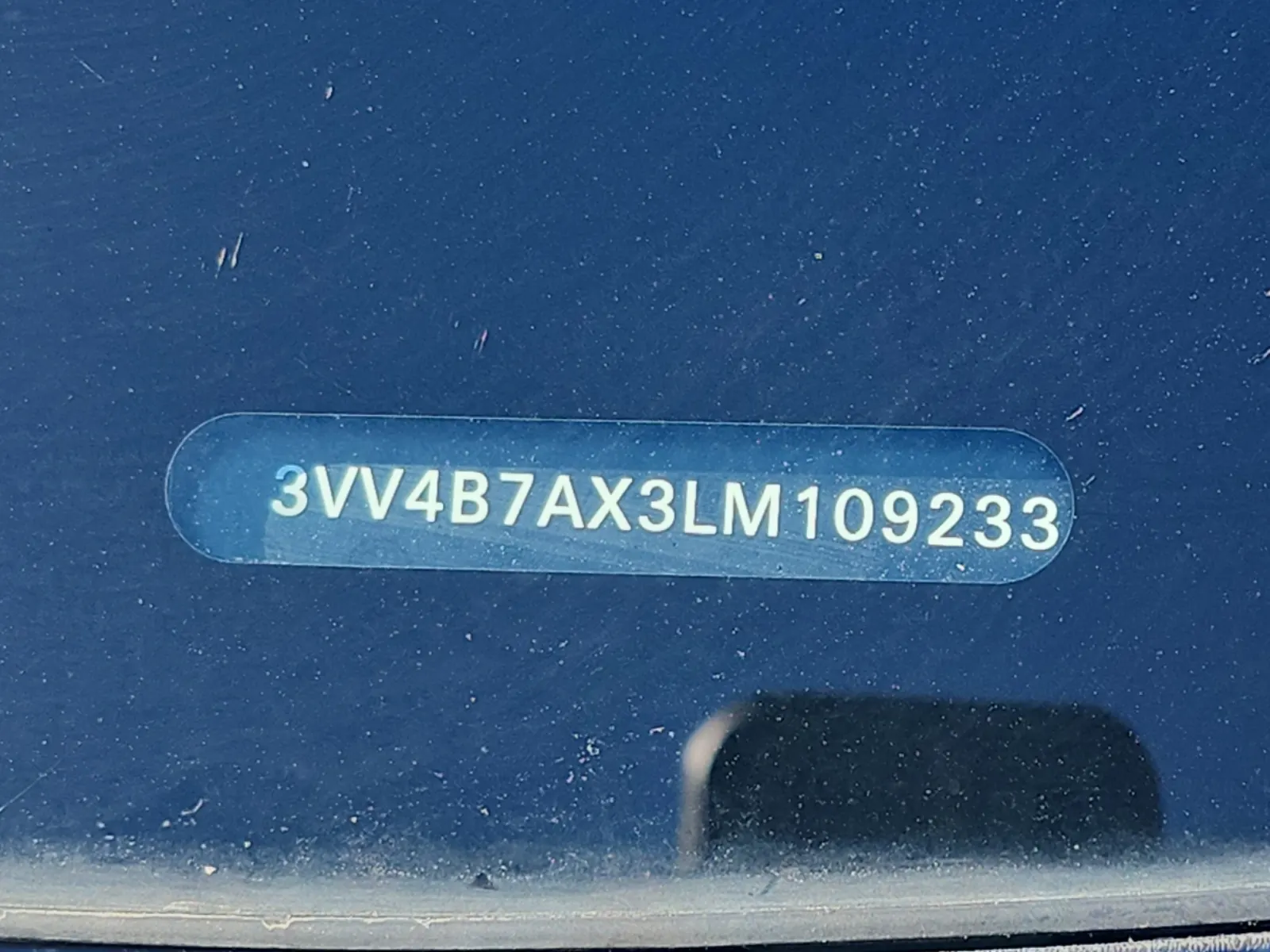 Dash VIN Plate Photo