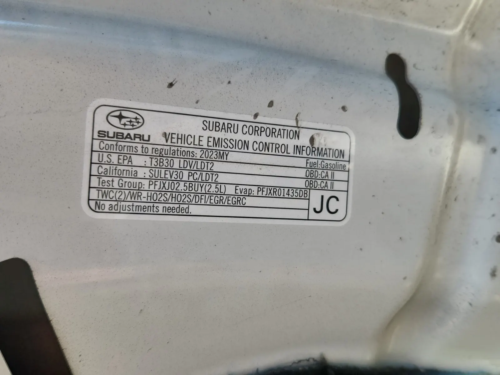 Emission Sticker Photo