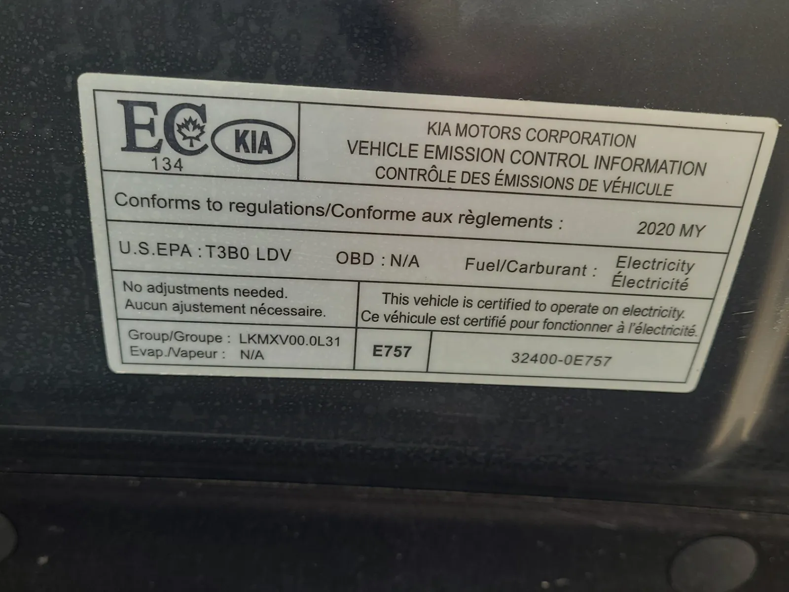 Emission Sticker Photo