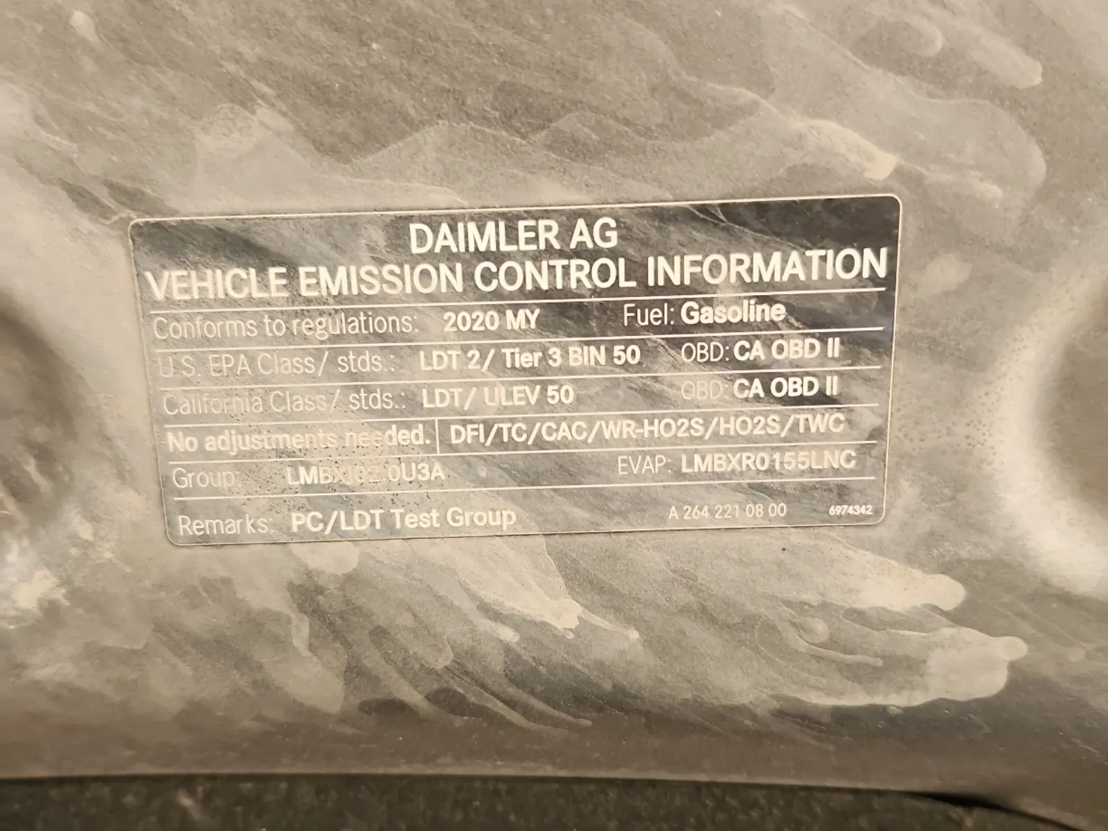 Emission Sticker Photo