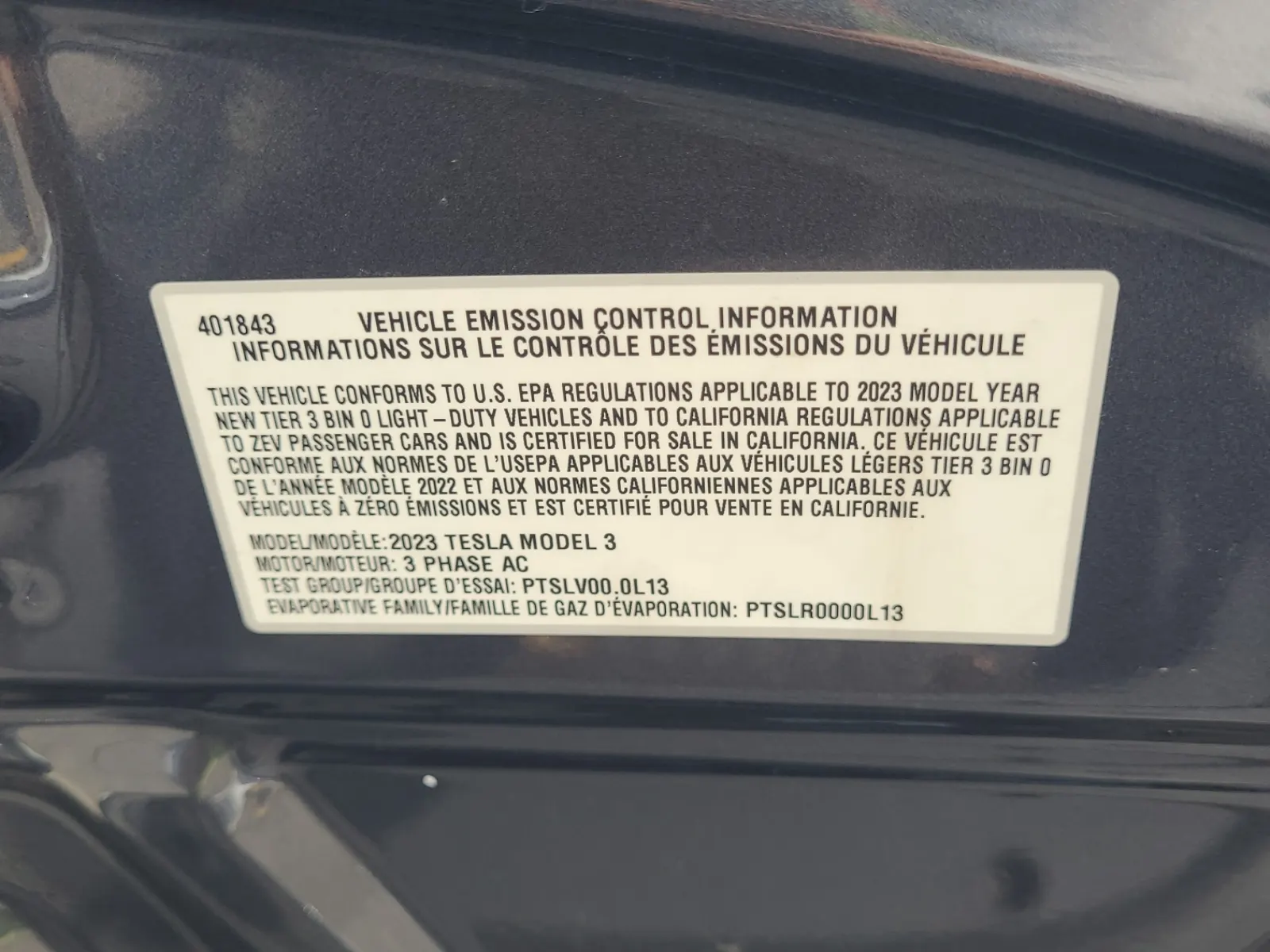 Emission Sticker Photo